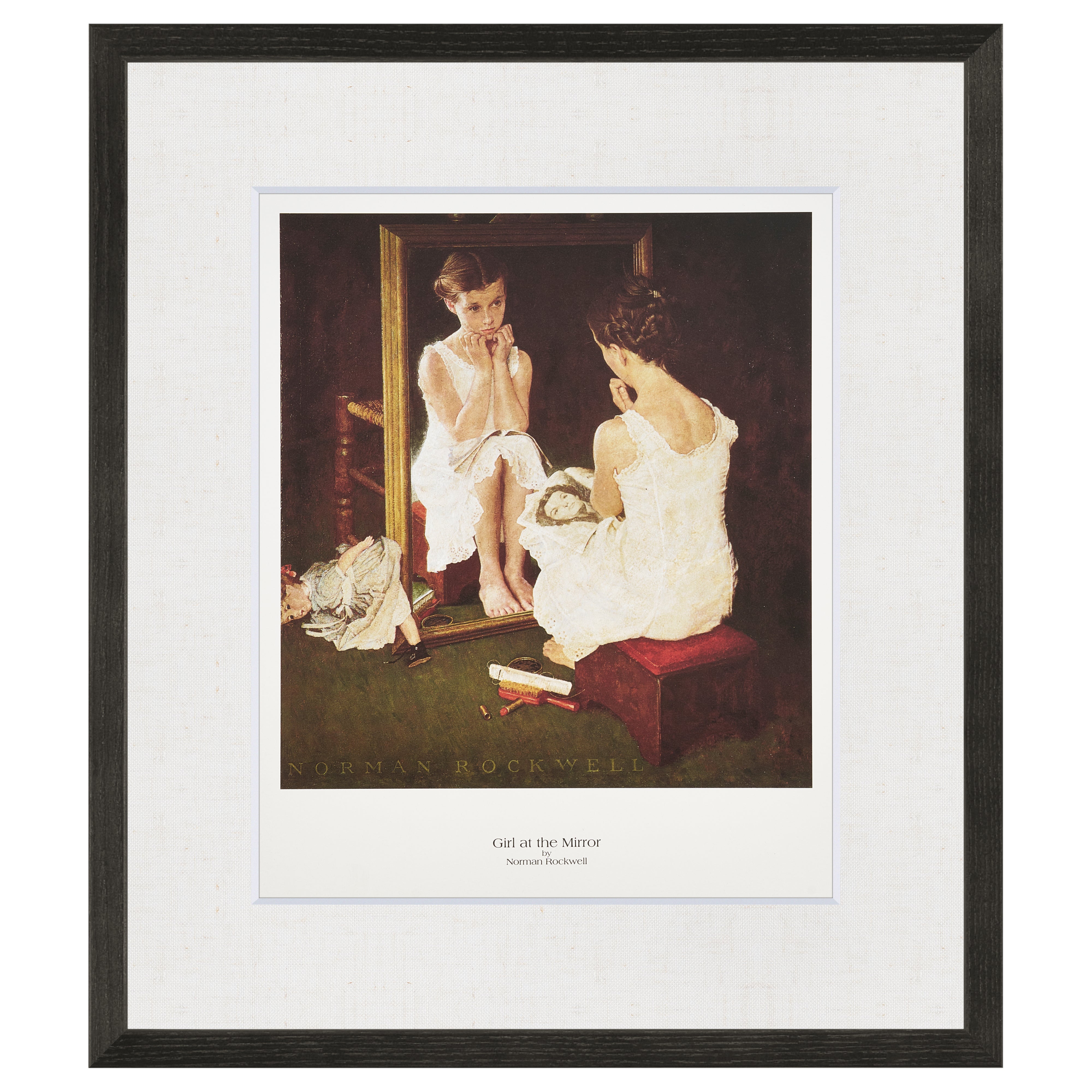 【限定10枚】Girl at the Mirror 1954 - CURTIS PUBLISHING 1992  / ノーマン・ロックウェル