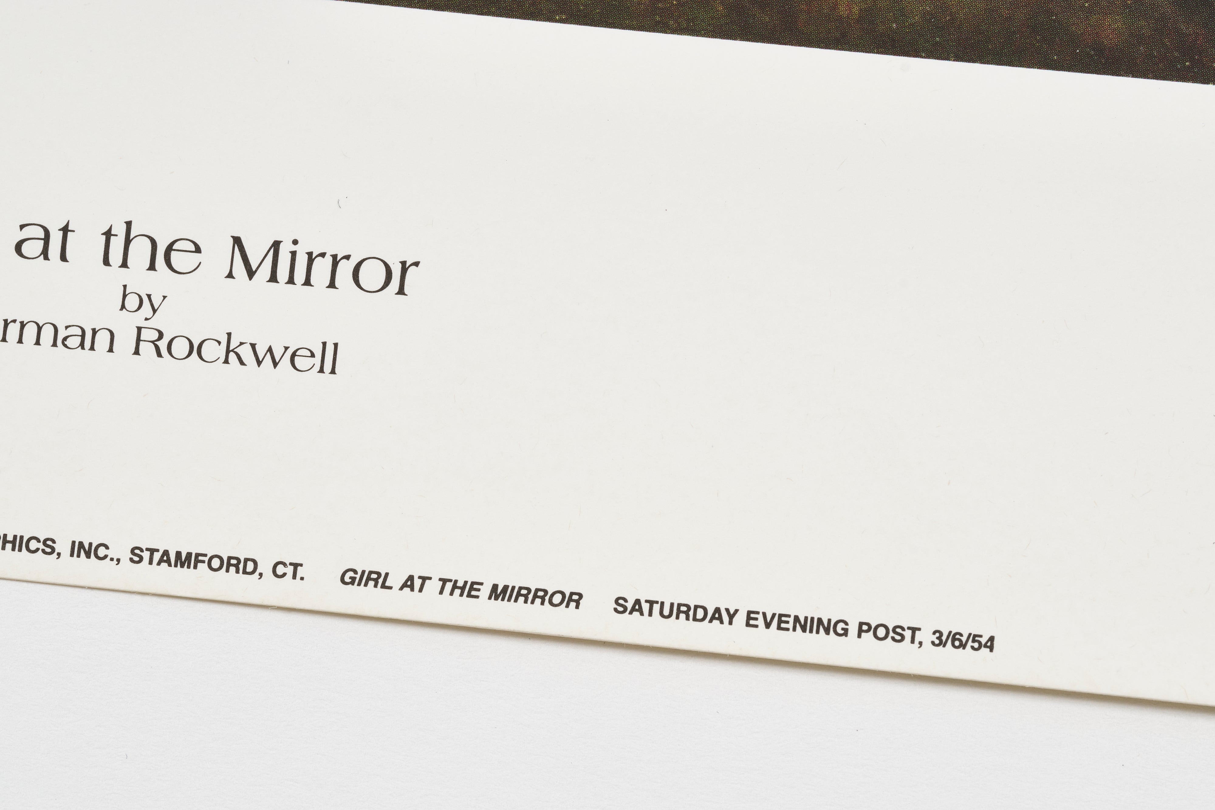 【限定10枚】Girl at the Mirror 1954 - CURTIS PUBLISHING 1992  / ノーマン・ロックウェル