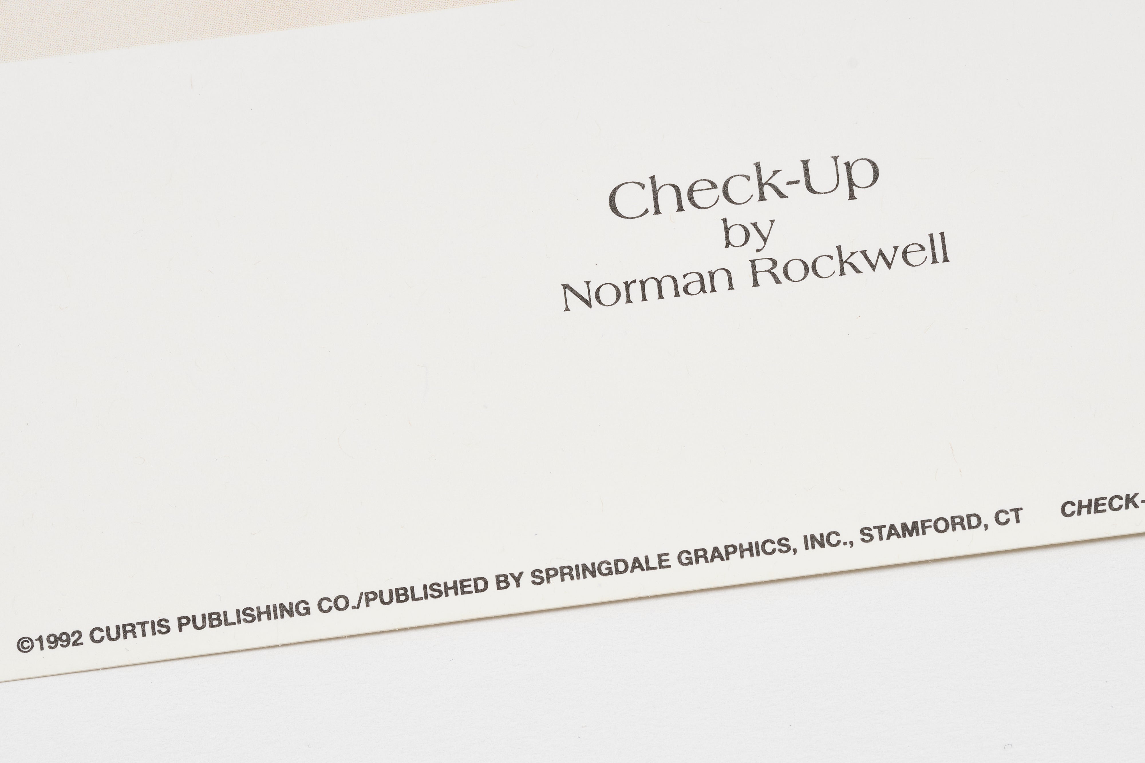 【限定10枚】Check-Up 1957 - CURTIS PUBLISHING 1992 (Small) / ノーマン・ロックウェル