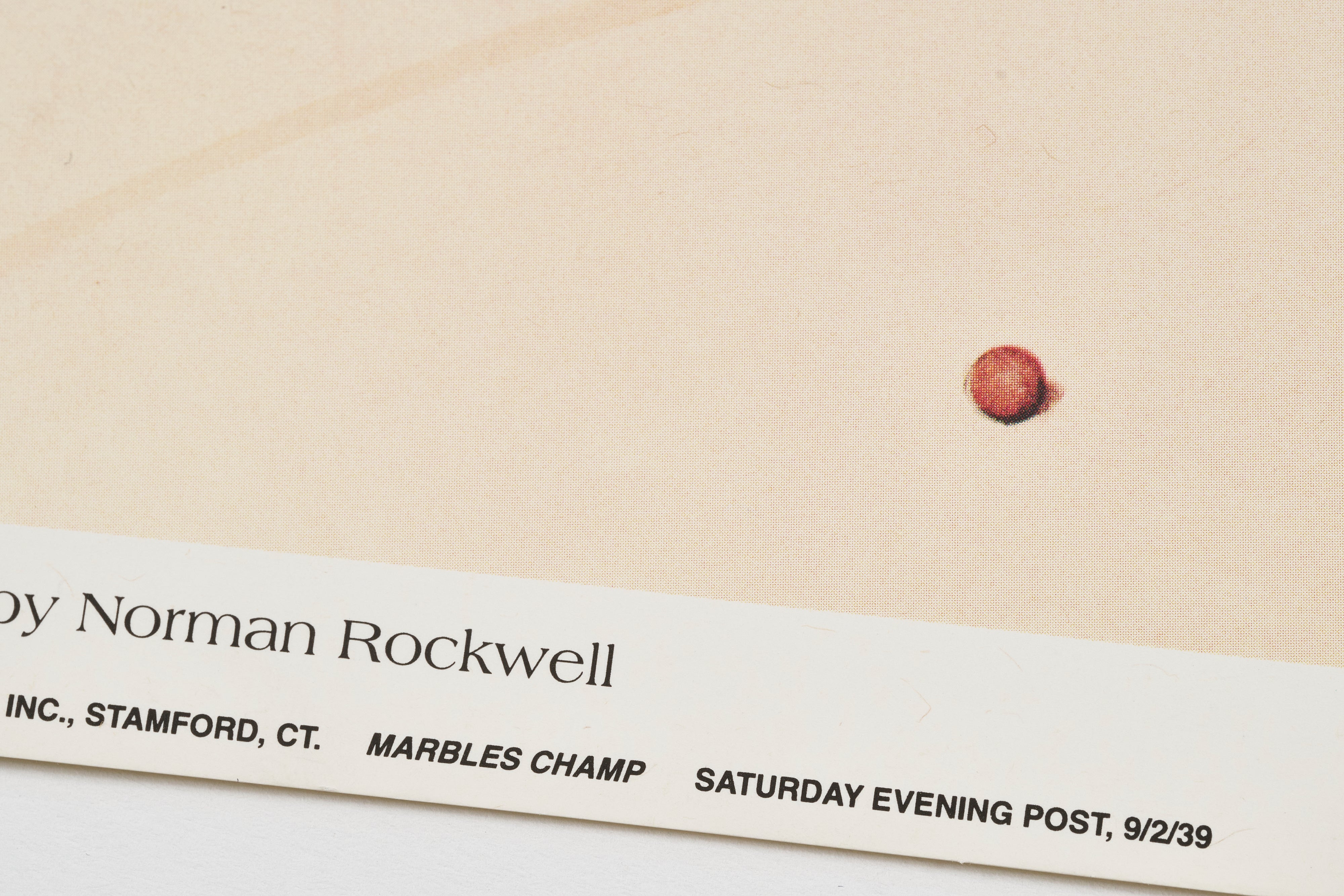 【限定10枚】Marbles Champ 1939 - CURTIS PUBLISHING 1992 (Small) / ノーマン・ロックウェル