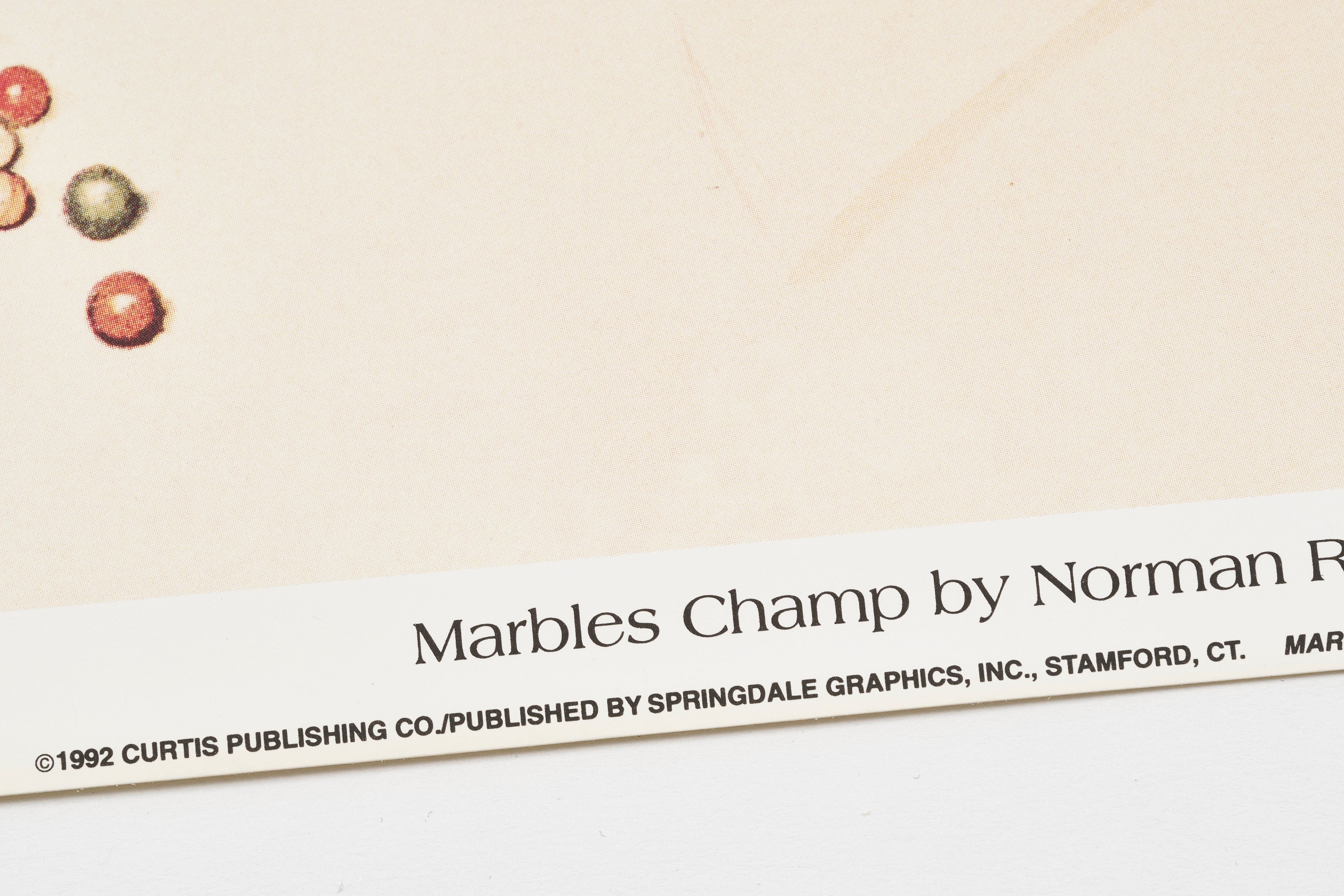 【限定10枚】Marbles Champ 1939 - CURTIS PUBLISHING 1992 (Big) / ノーマン・ロックウェル