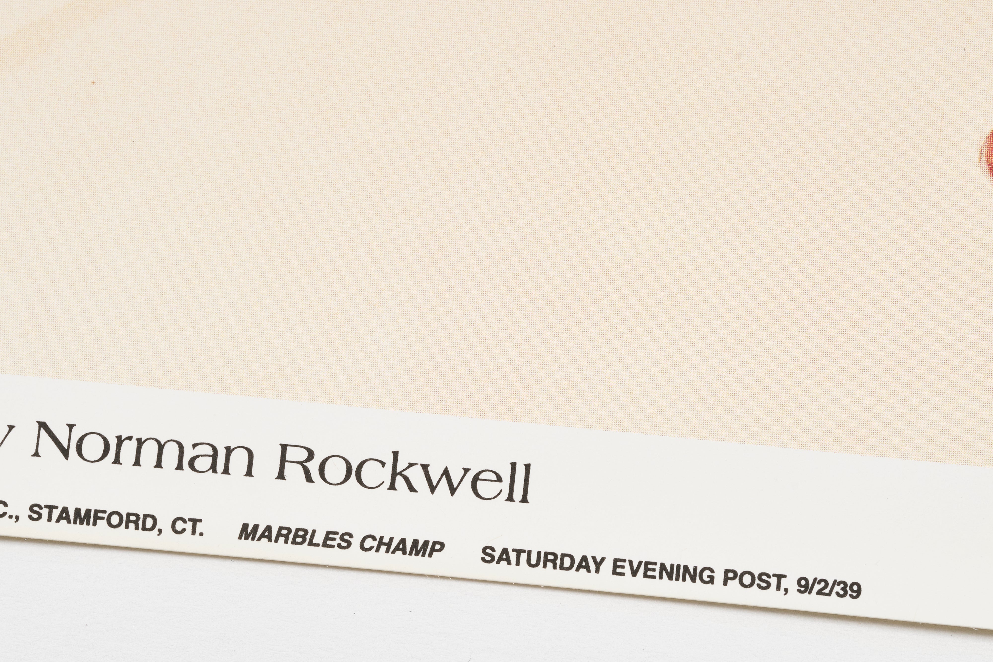 【限定10枚】Marbles Champ 1939 - CURTIS PUBLISHING 1992 (Big) / ノーマン・ロックウェル