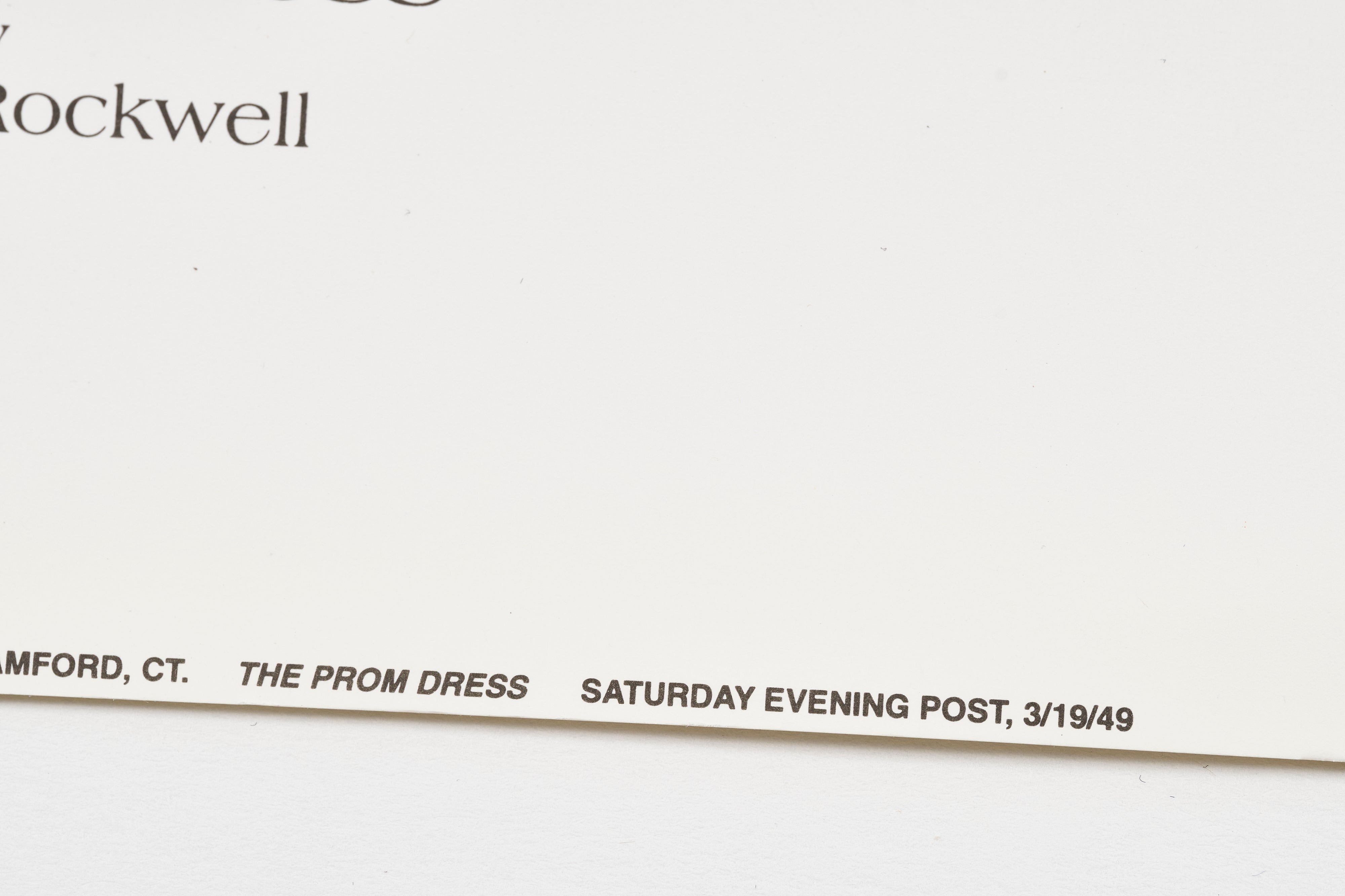 【限定10枚】The Prom Dress 1949 - CURTIS PUBLISHING 1992 / ノーマン・ロックウェル