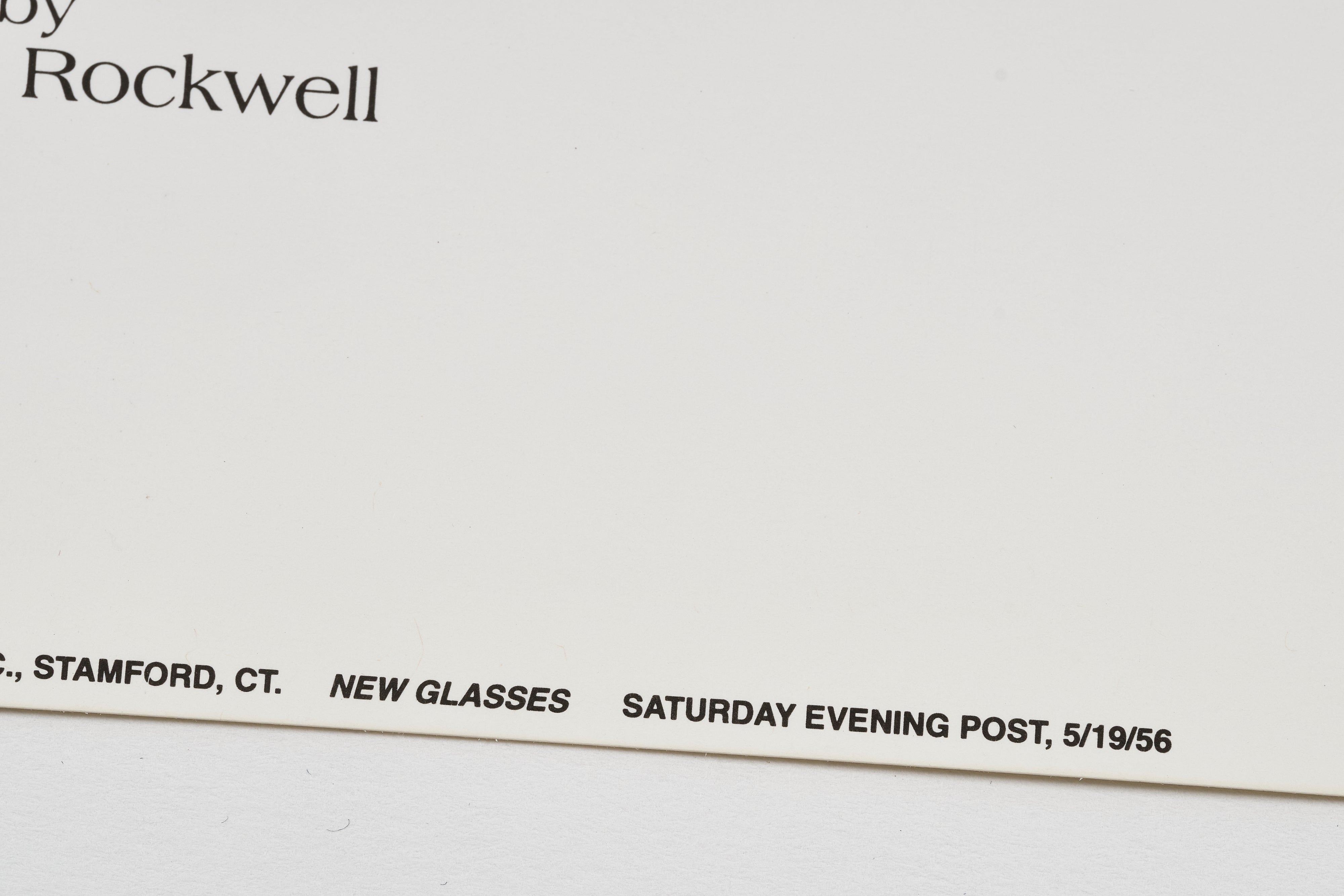 【限定10枚】New Glasses 1956 - CURTIS PUBLISHING 1992 / ノーマン・ロックウェル