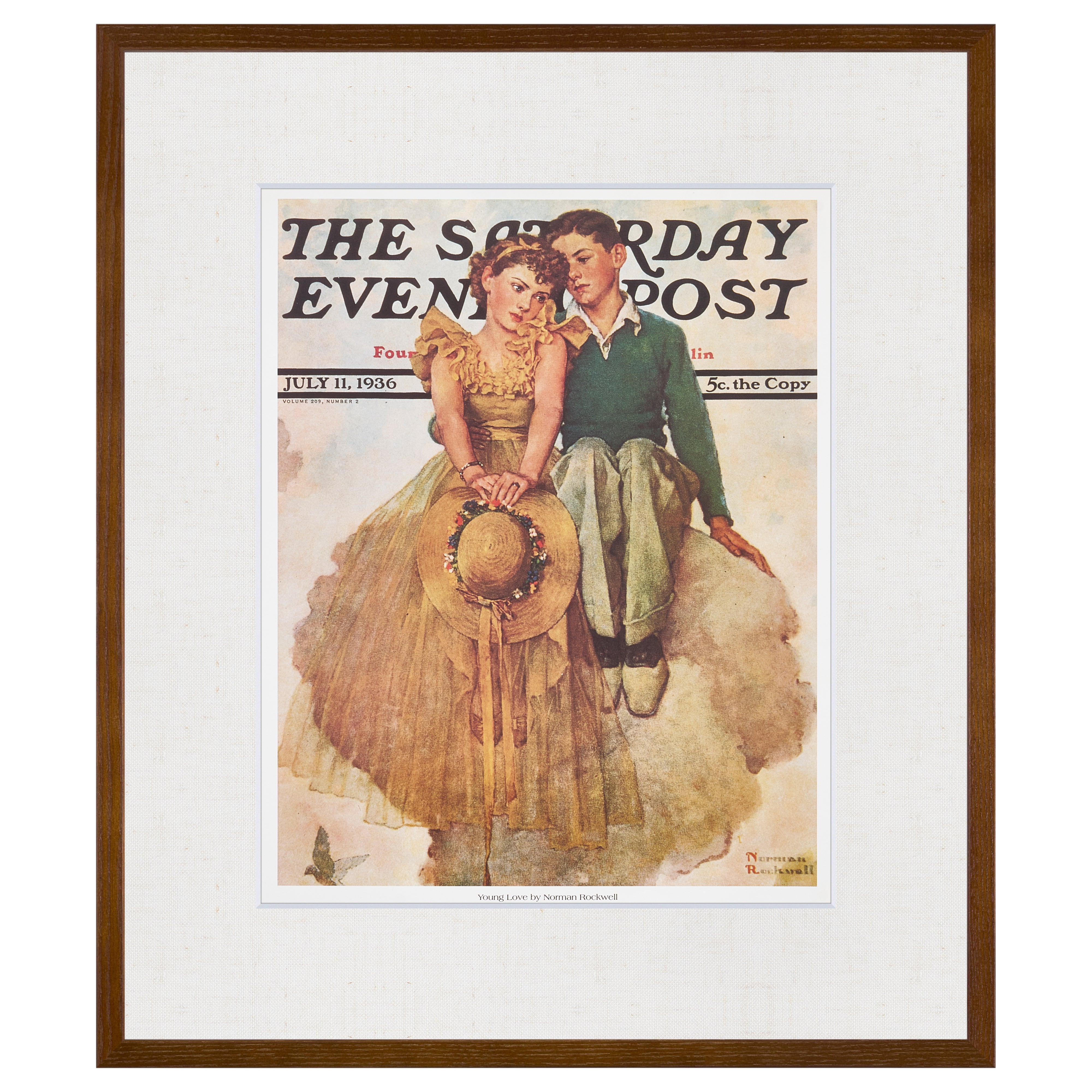 【限定10枚】Young Love 1936 - CURTIS PUBLISHING 1992 / ノーマン・ロックウェル