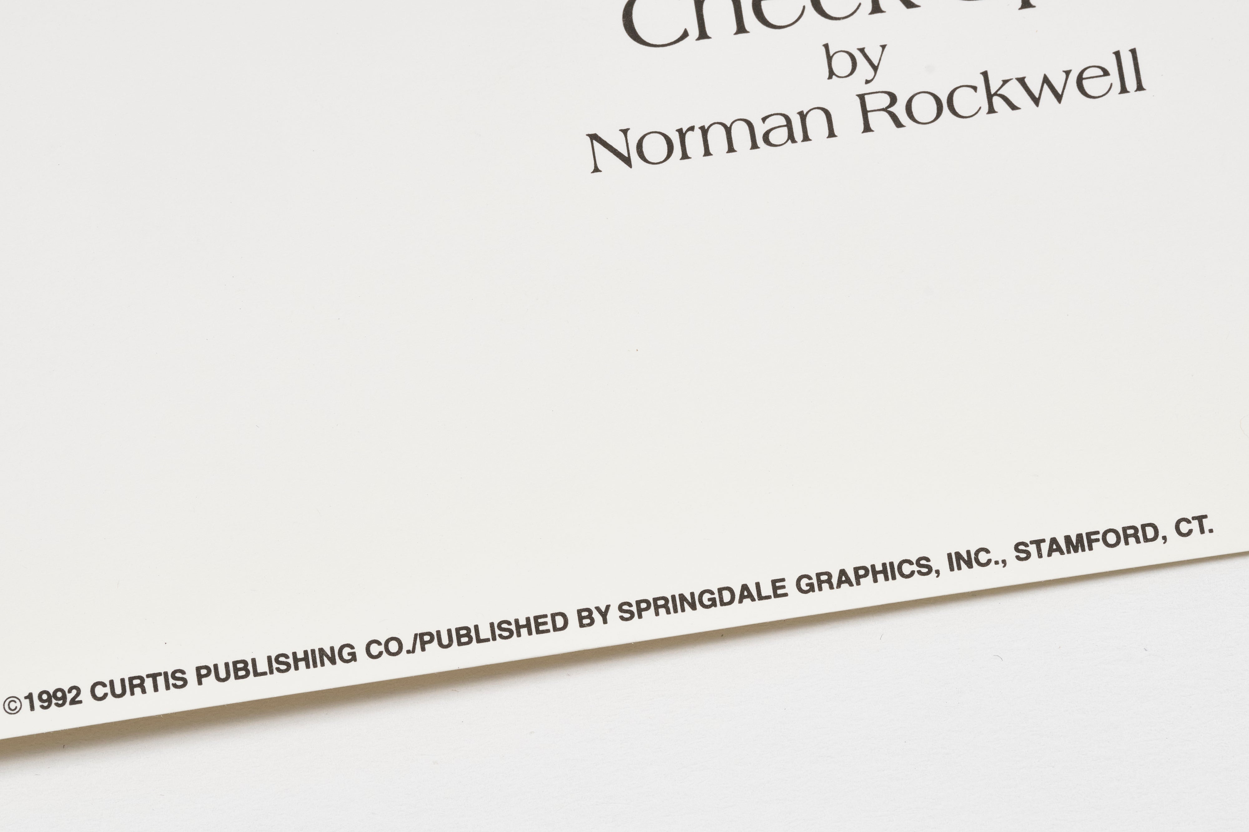 【限定10枚】Check-Up 1957 - CURTIS PUBLISHING 1992 (Big) / ノーマン・ロックウェル