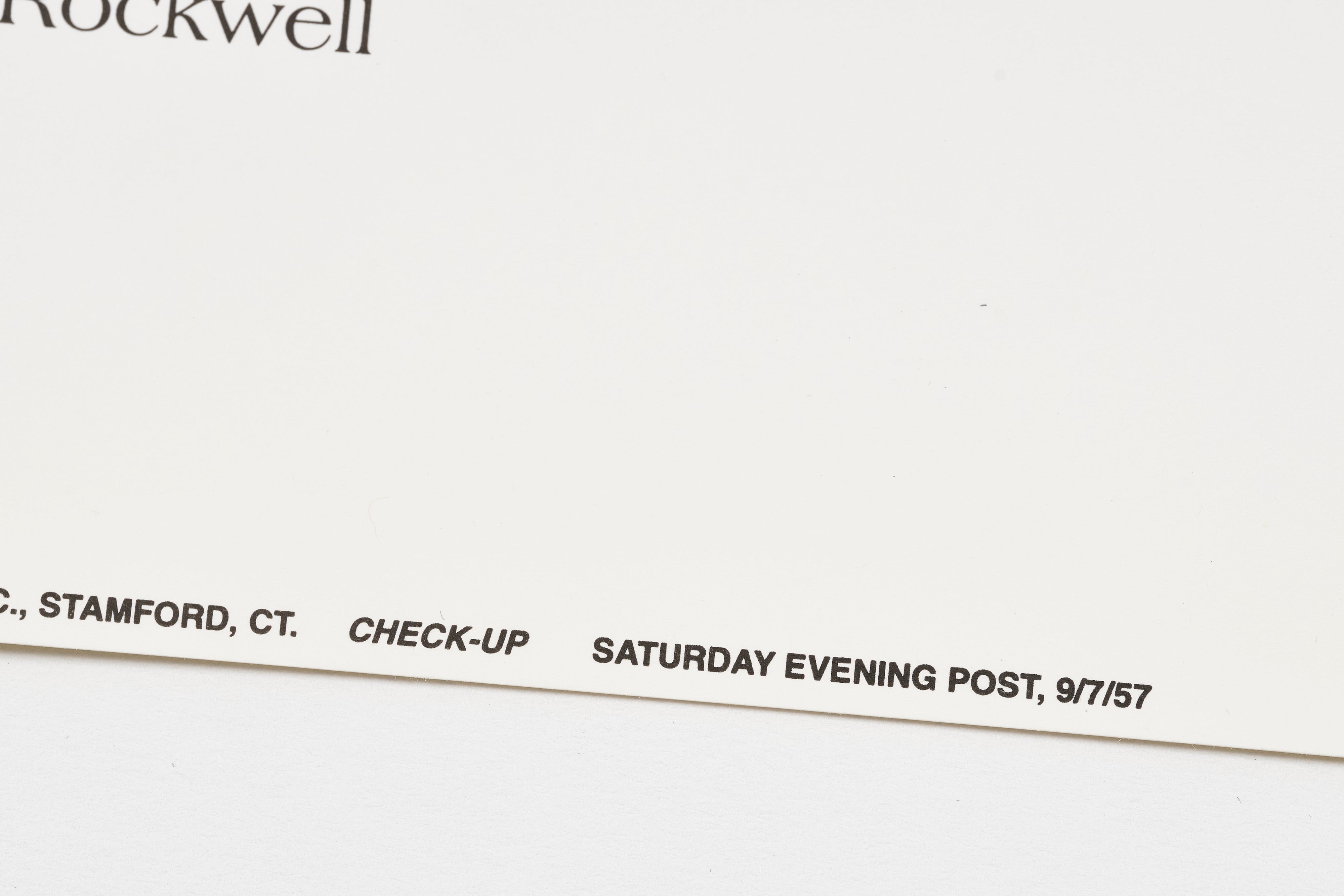 【限定10枚】Check-Up 1957 - CURTIS PUBLISHING 1992 (Big) / ノーマン・ロックウェル