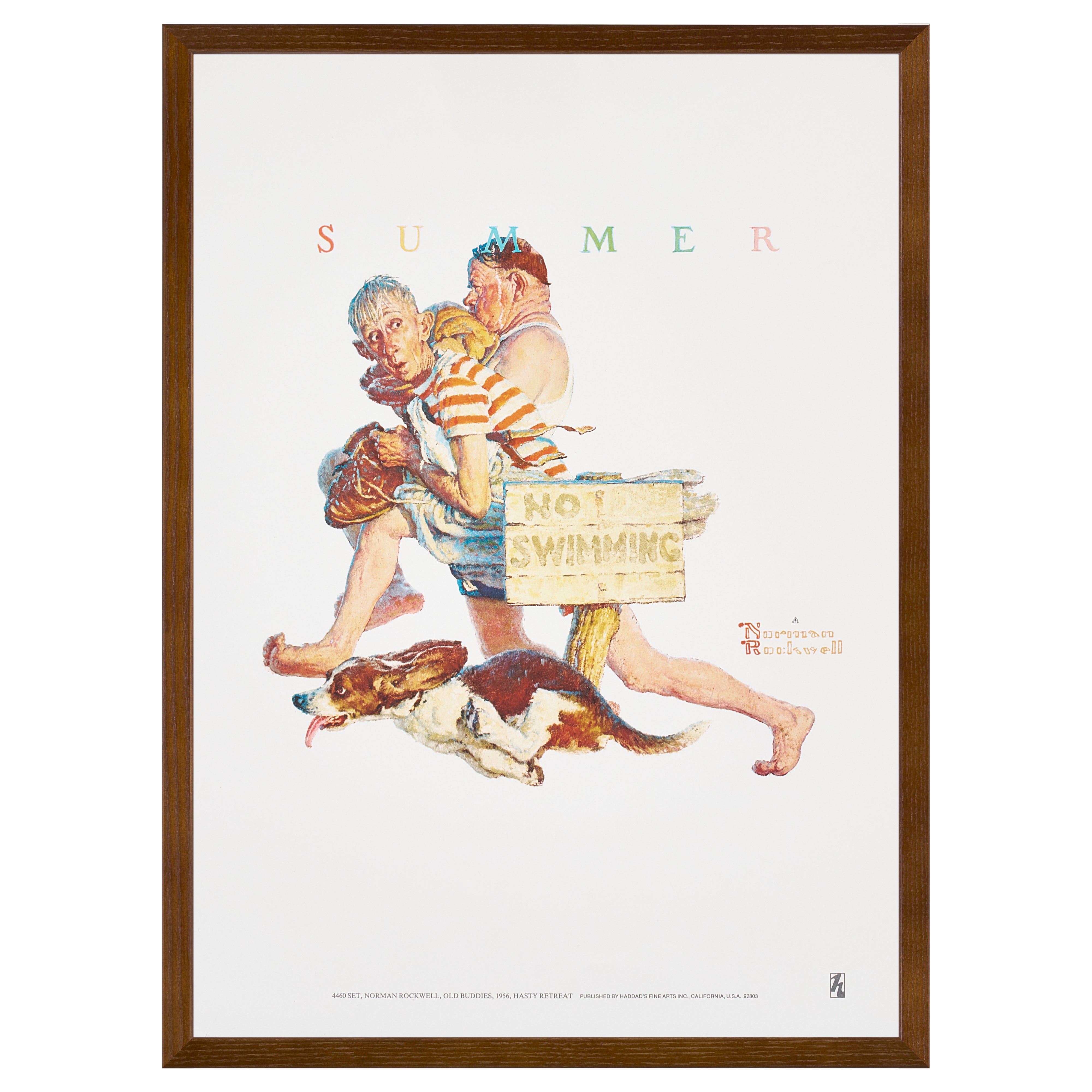 【限定10枚】Old Buddies, Hasty Retreat 1956 - HADDAD’S FINE ARTS 1980s / ノーマン・ロックウェル