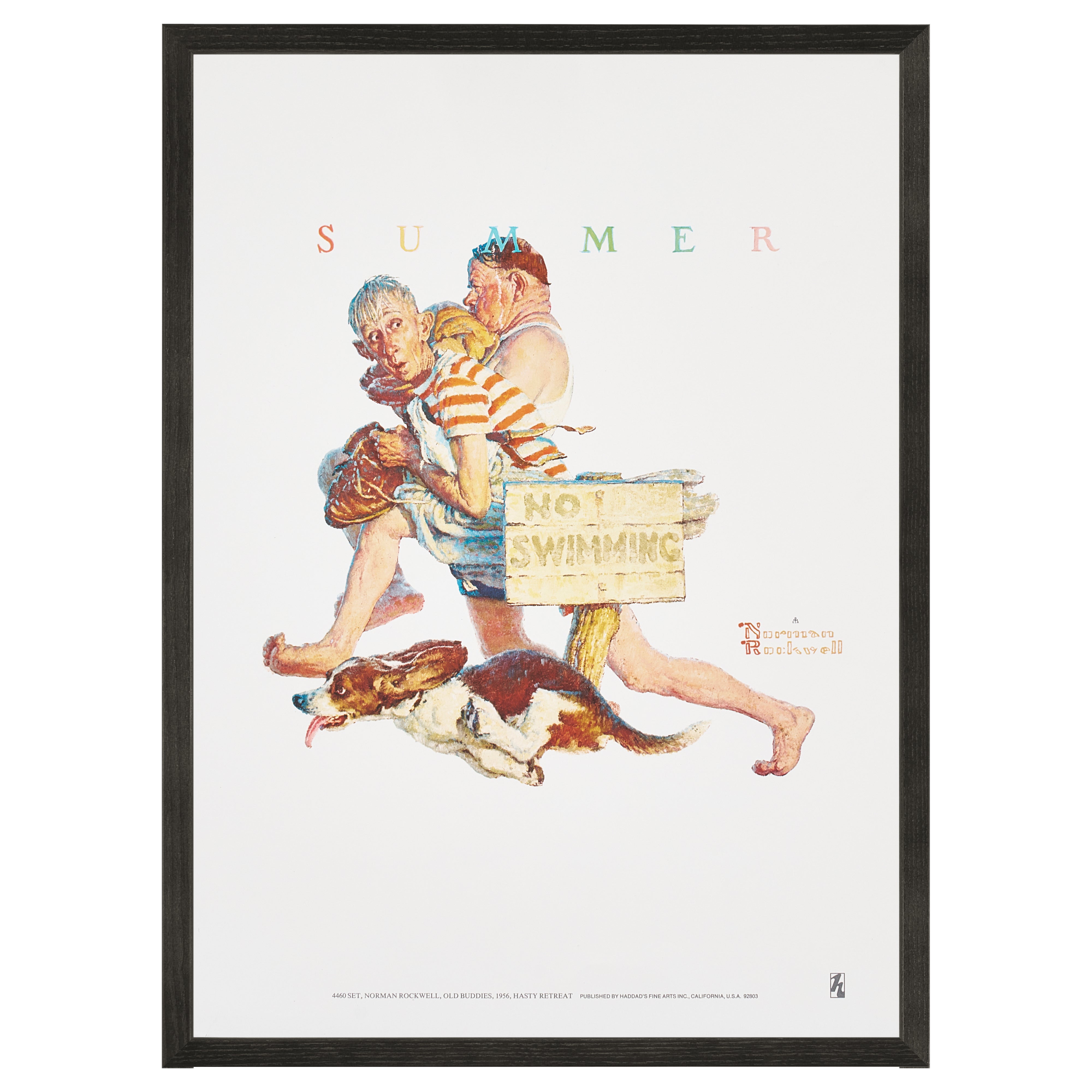 【限定10枚】Old Buddies, Hasty Retreat 1956 - HADDAD’S FINE ARTS 1980s / ノーマン・ロックウェル