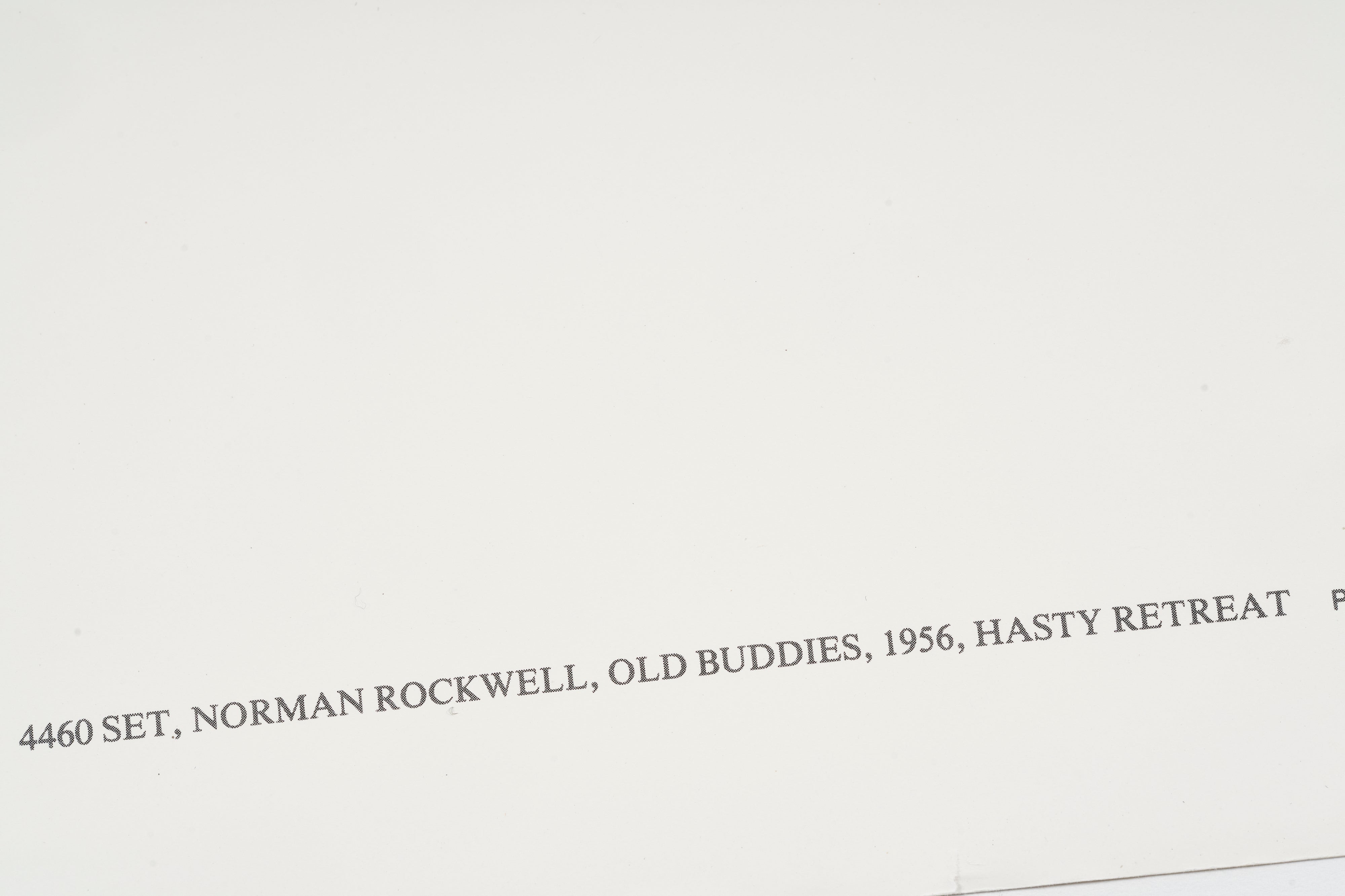 【限定10枚】Old Buddies, Hasty Retreat 1956 - HADDAD’S FINE ARTS 1980s / ノーマン・ロックウェル