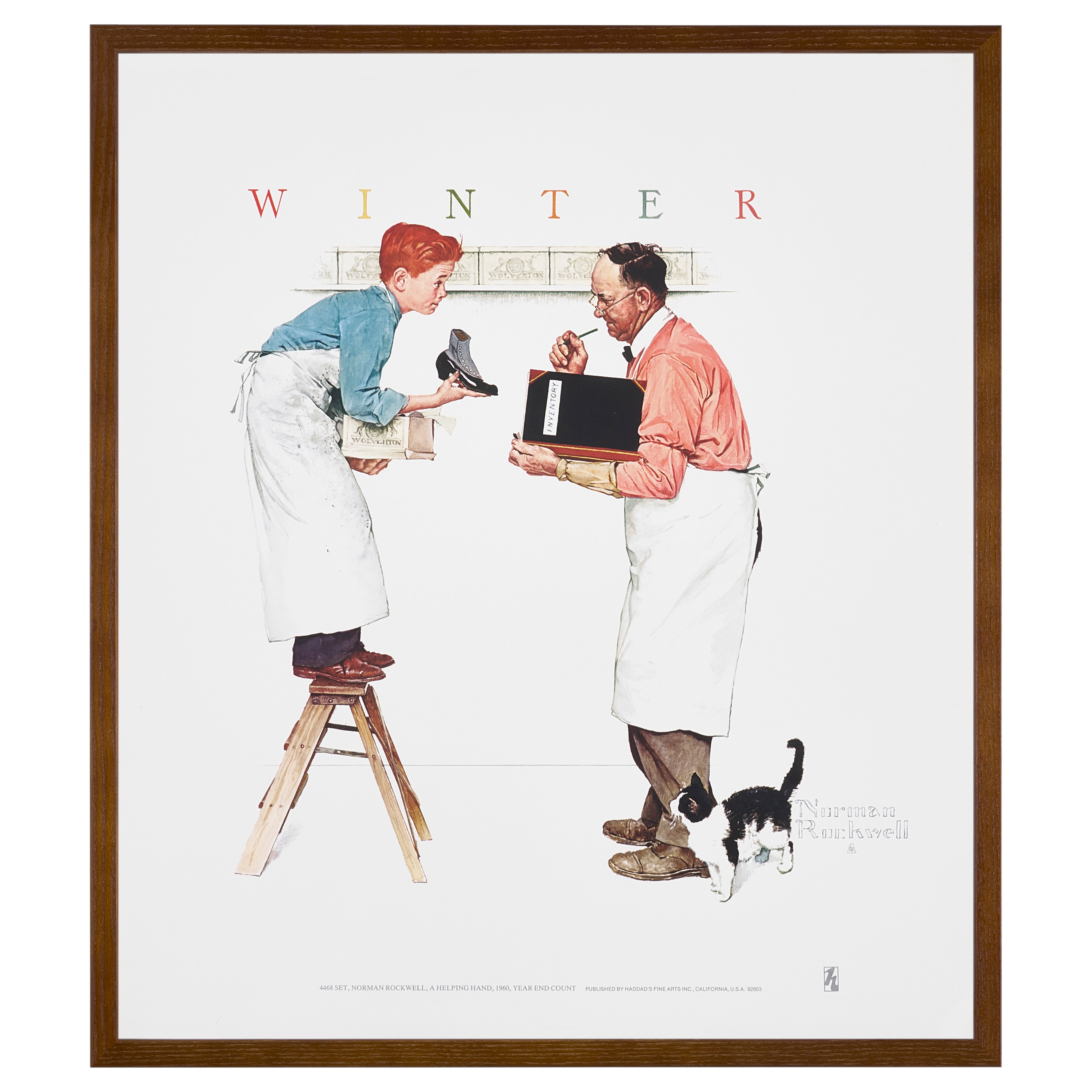 【限定10枚】A Helping Hand, Year End Count 1960 - HADDAD’S FINE ARTS 1980s / ノーマン・ロックウェル