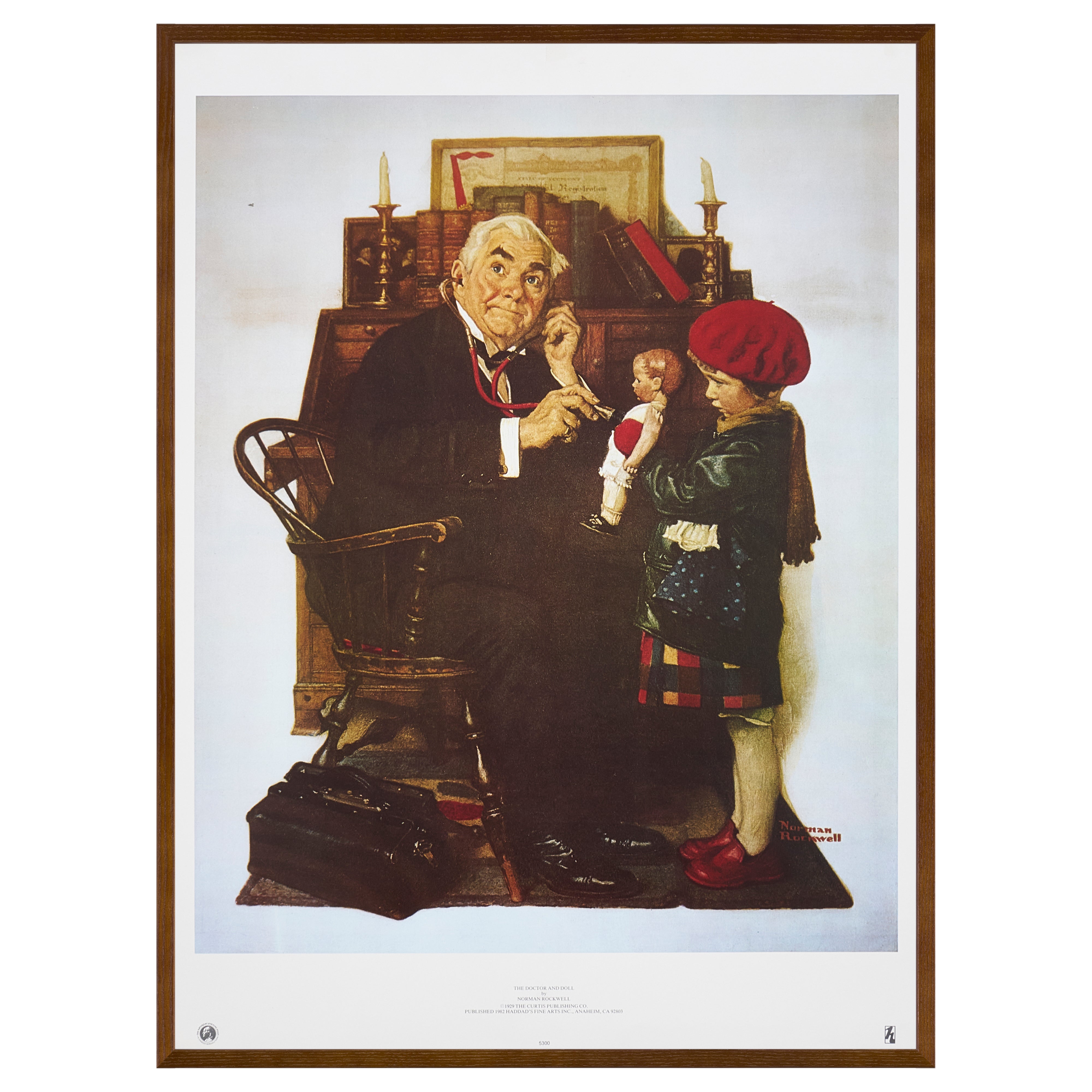 完売【限定10枚】The Doctor and Doll 1929 - CURTIS PUBLISHING 1982 / ノーマン・ロックウェル