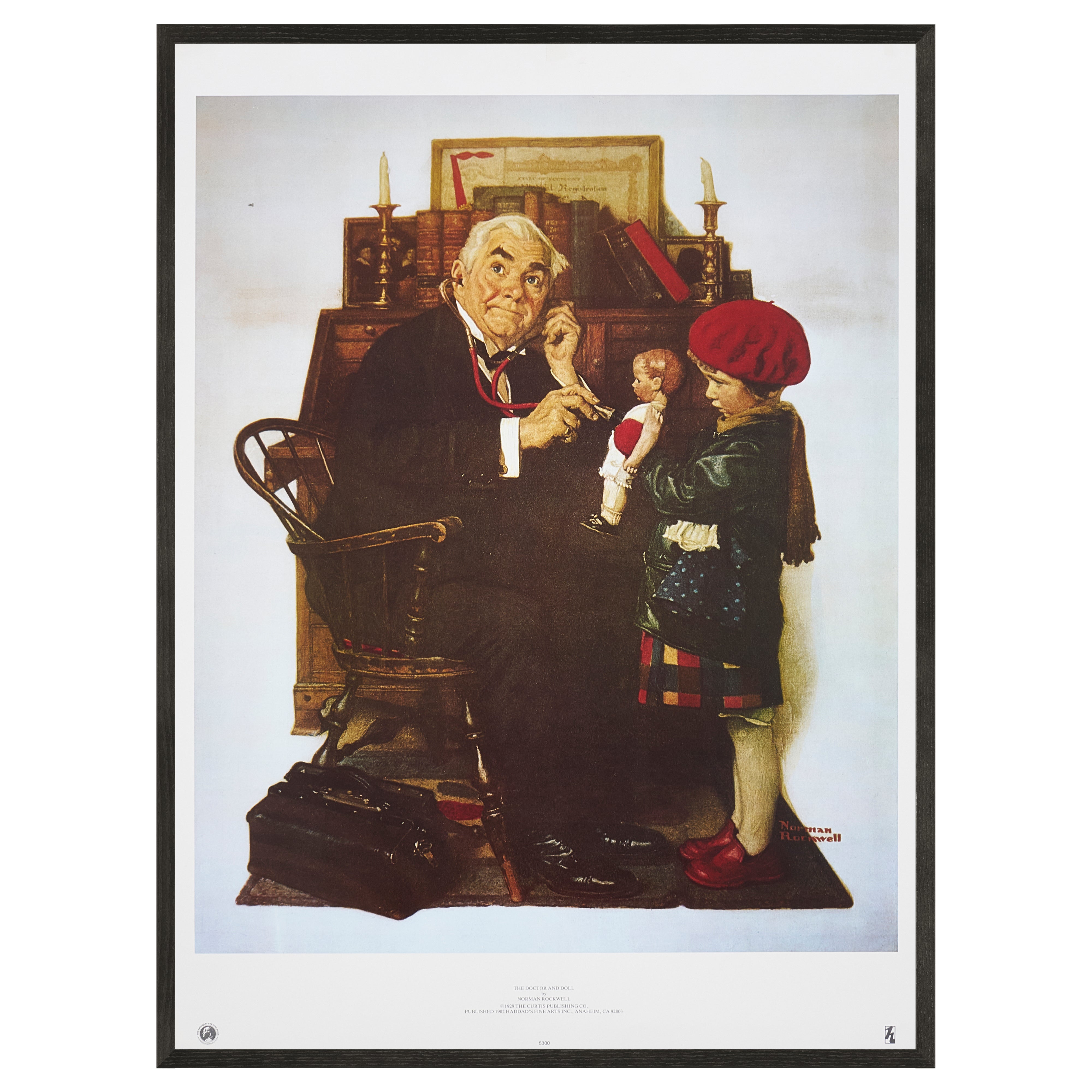 完売【限定10枚】The Doctor and Doll 1929 - CURTIS PUBLISHING 1982 / ノーマン・ロックウェル