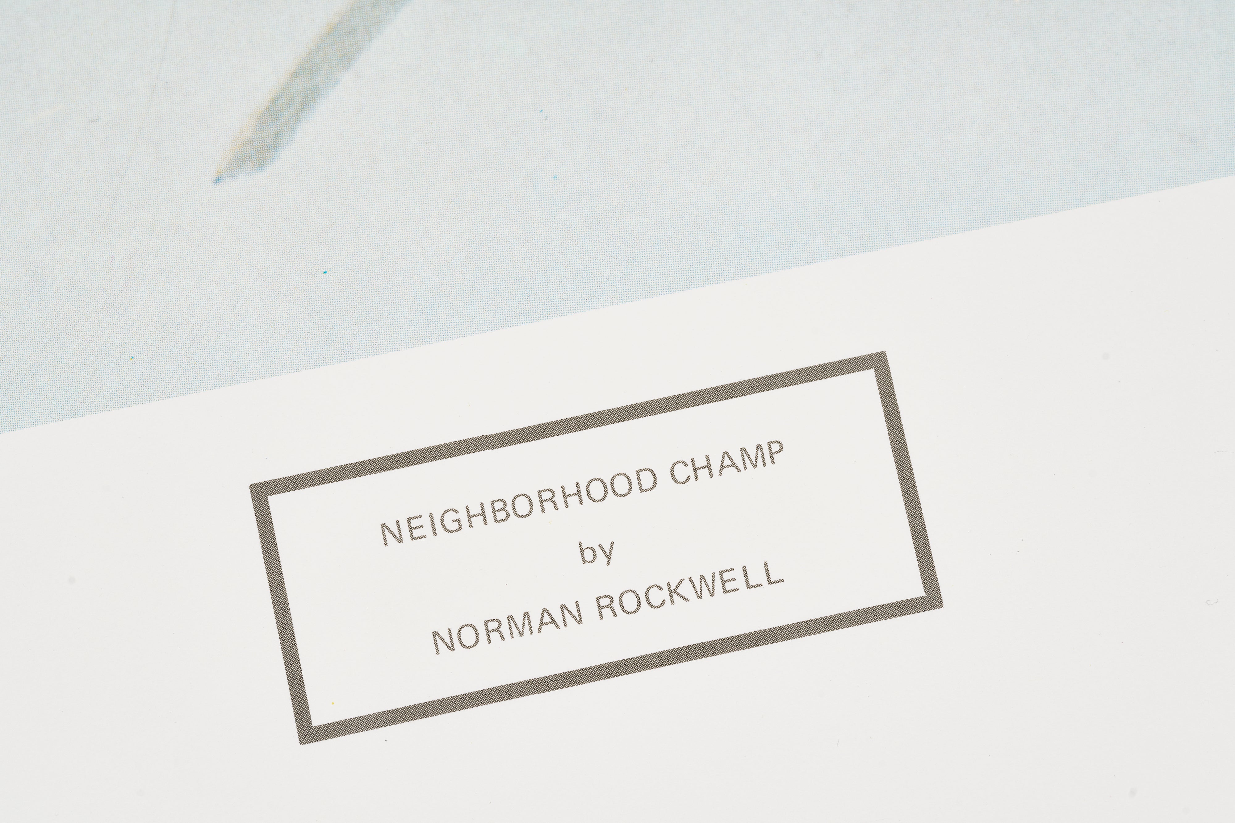 【限定5枚】Neighborhood Champ 1939 - CURTIS PUBLISHING 1982 / ノーマン・ロックウェル