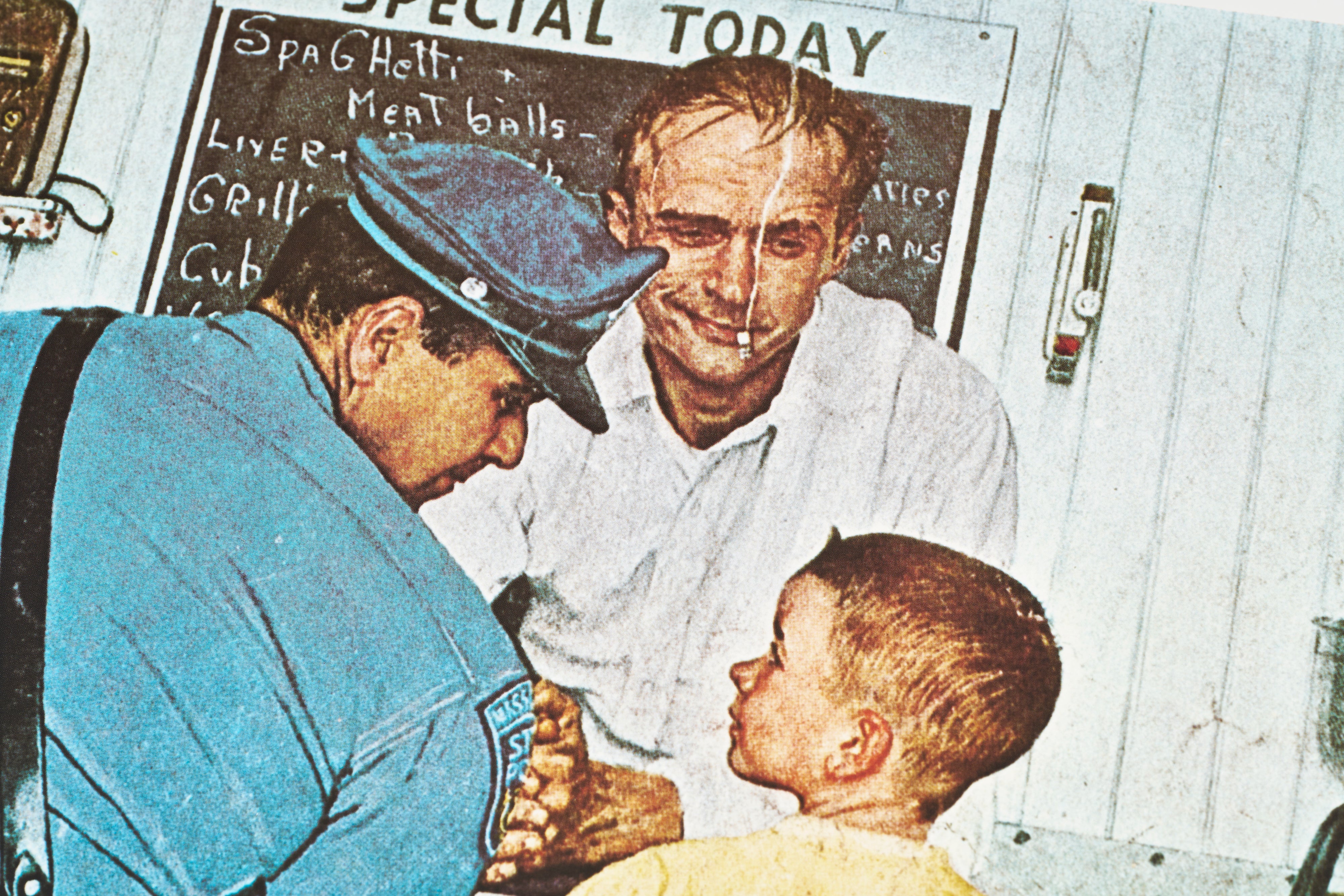 【限定5枚】The Runaway 1958 - CURTIS PUBLISHING 1980s /ノーマン・ロックウェル