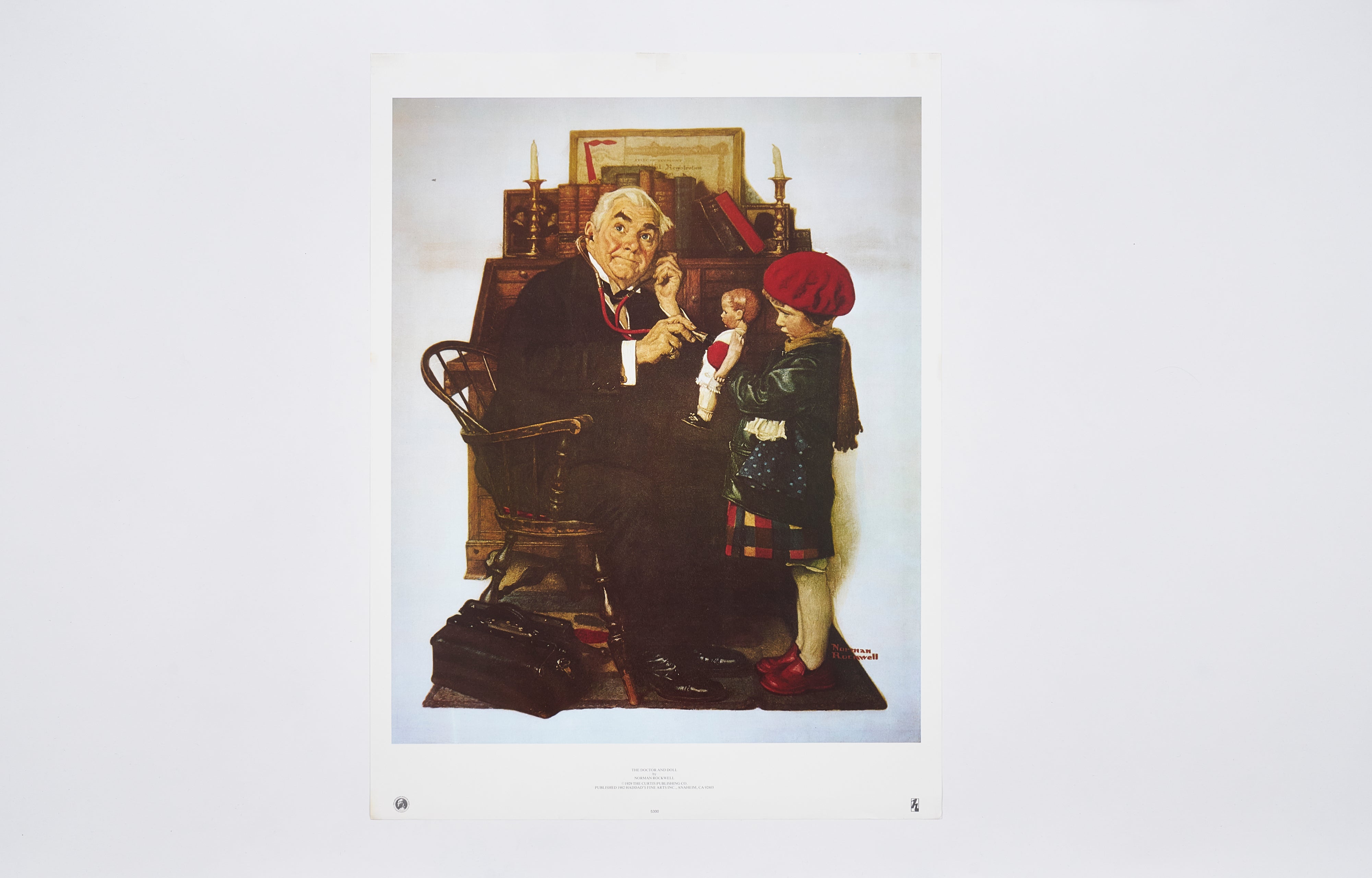 完売【限定10枚】The Doctor and Doll 1929 - CURTIS PUBLISHING 1982 / ノーマン・ロックウェル