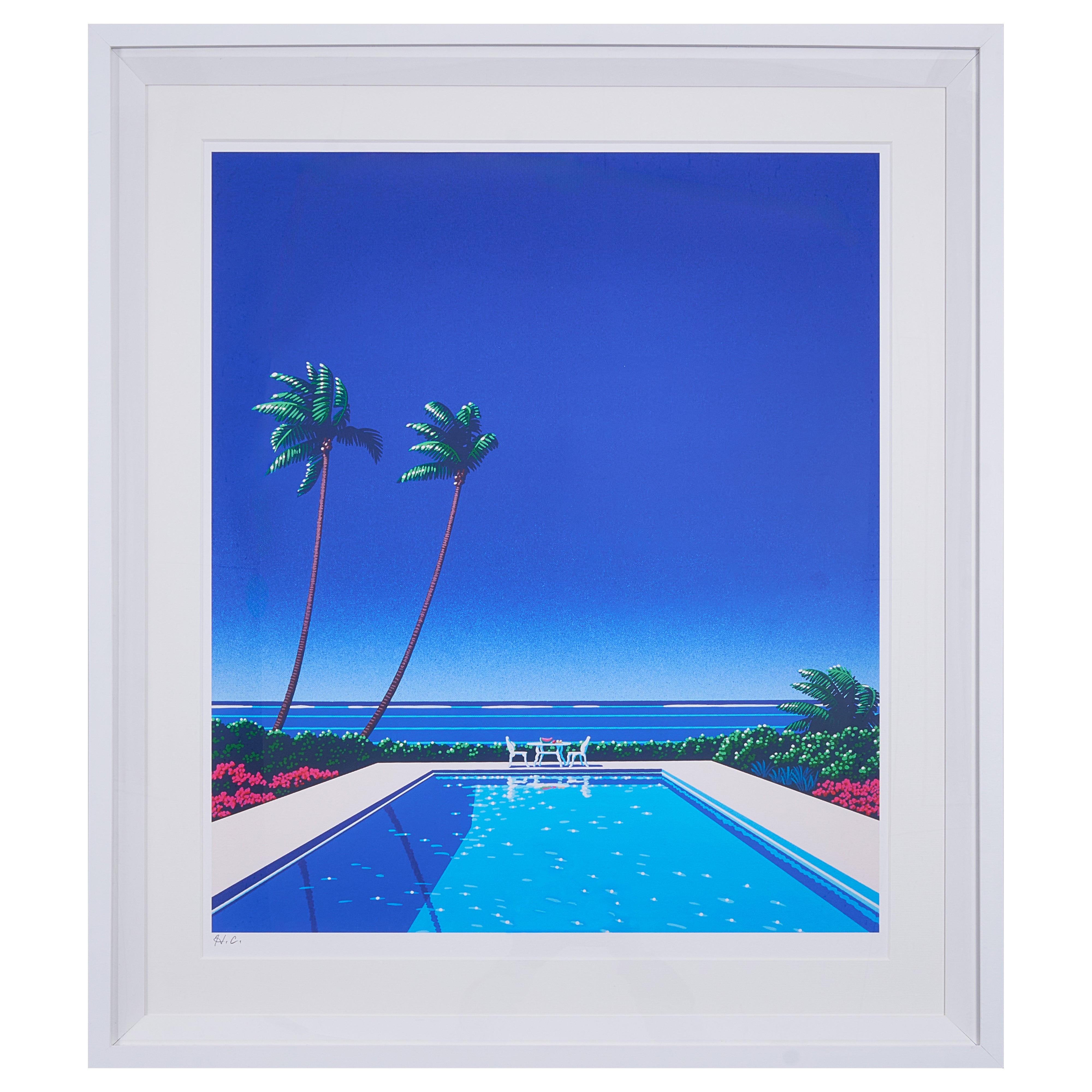 【購入特典付】Cerulean Dream 版画額装品 直筆サイン入り / 永井 博 <限定エディション数:80枚>