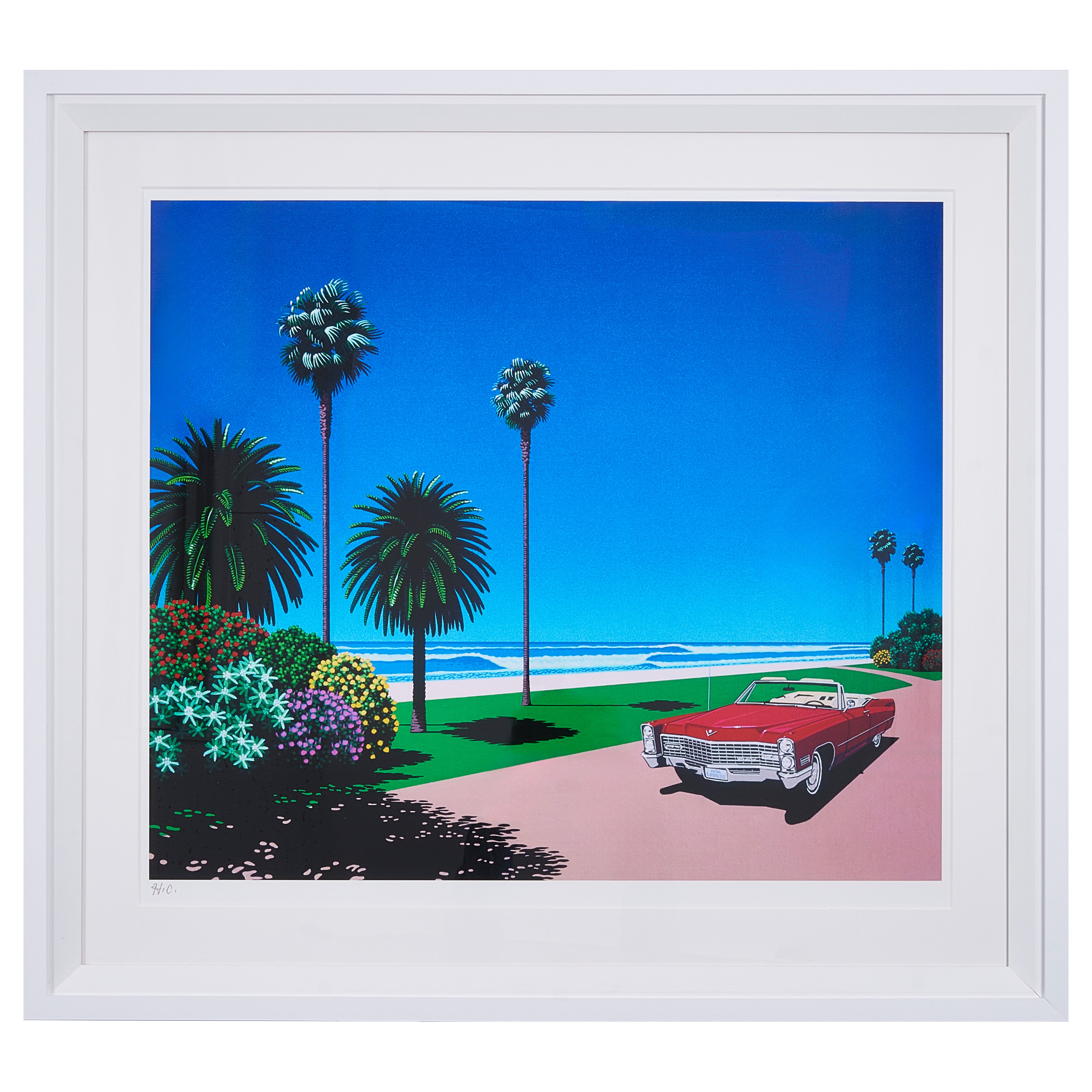 完売【購入特典付】Chasing Rays, Jazzy Bays 版画額装品 直筆サイン入り / 永井 博 <限定エディション数:80枚>