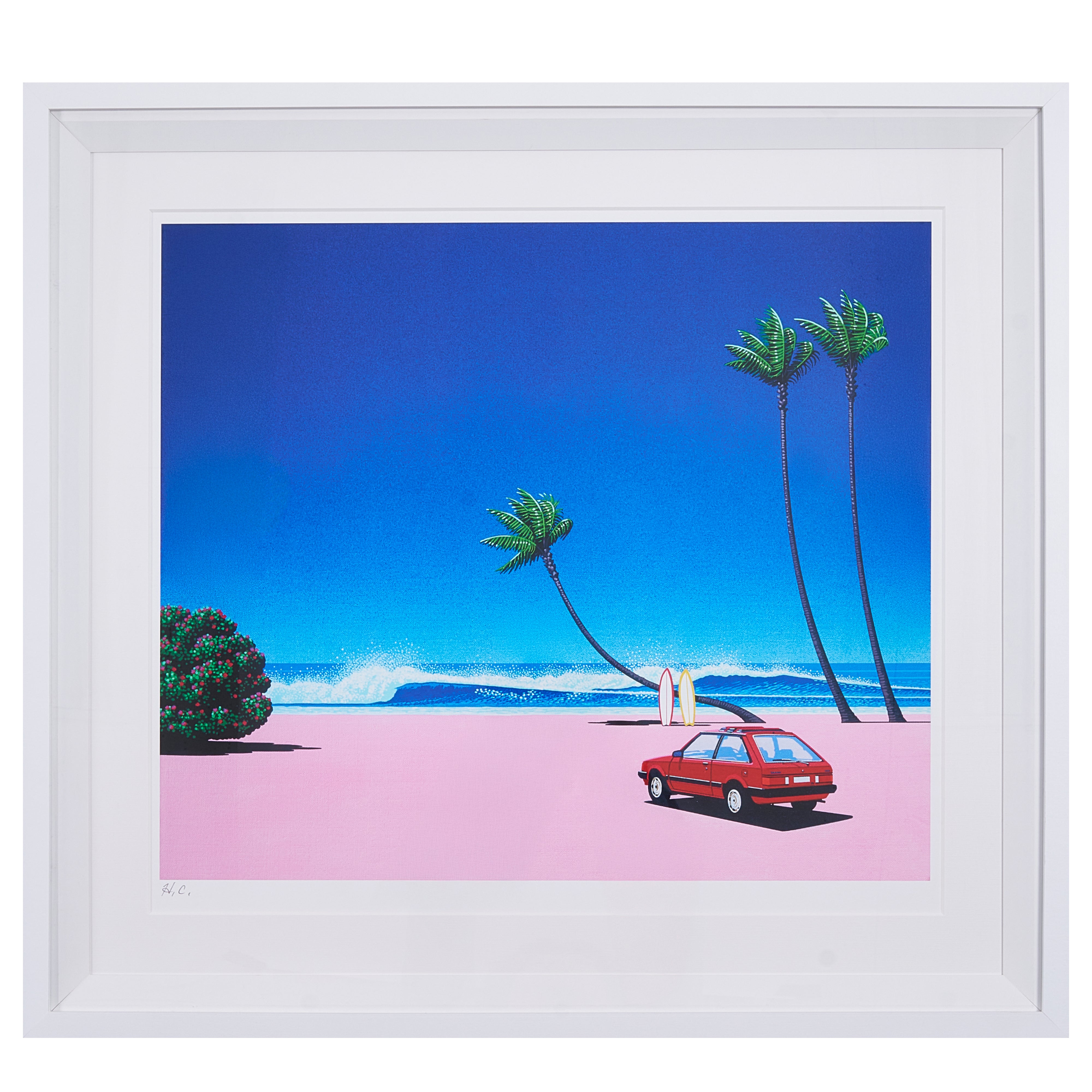 【購入特典付】Coral Horizon 版画額装品 直筆サイン入り / 永井 博 <限定エディション数:80枚>