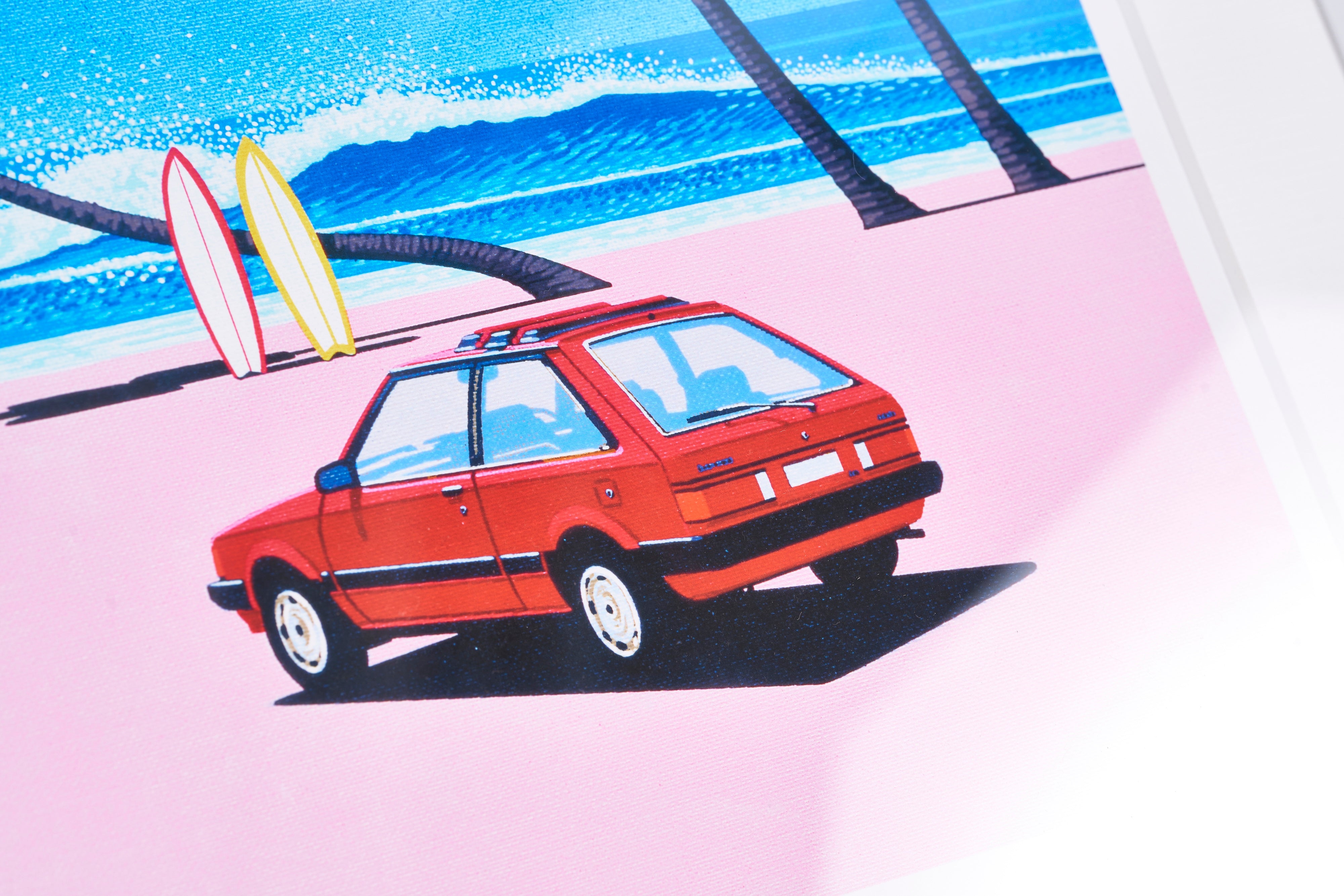 【購入特典付】Coral Horizon 版画額装品 直筆サイン入り / 永井 博 <限定エディション数:80枚>