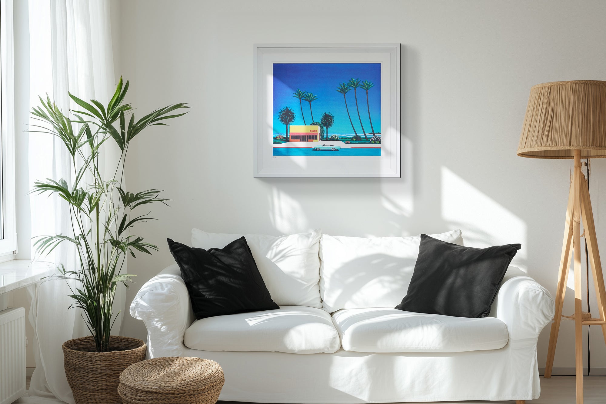 【購入特典付】Luminous Flow, Tempo Slow 版画額装品 直筆サイン入り / 永井 博 <限定エディション数:100枚>