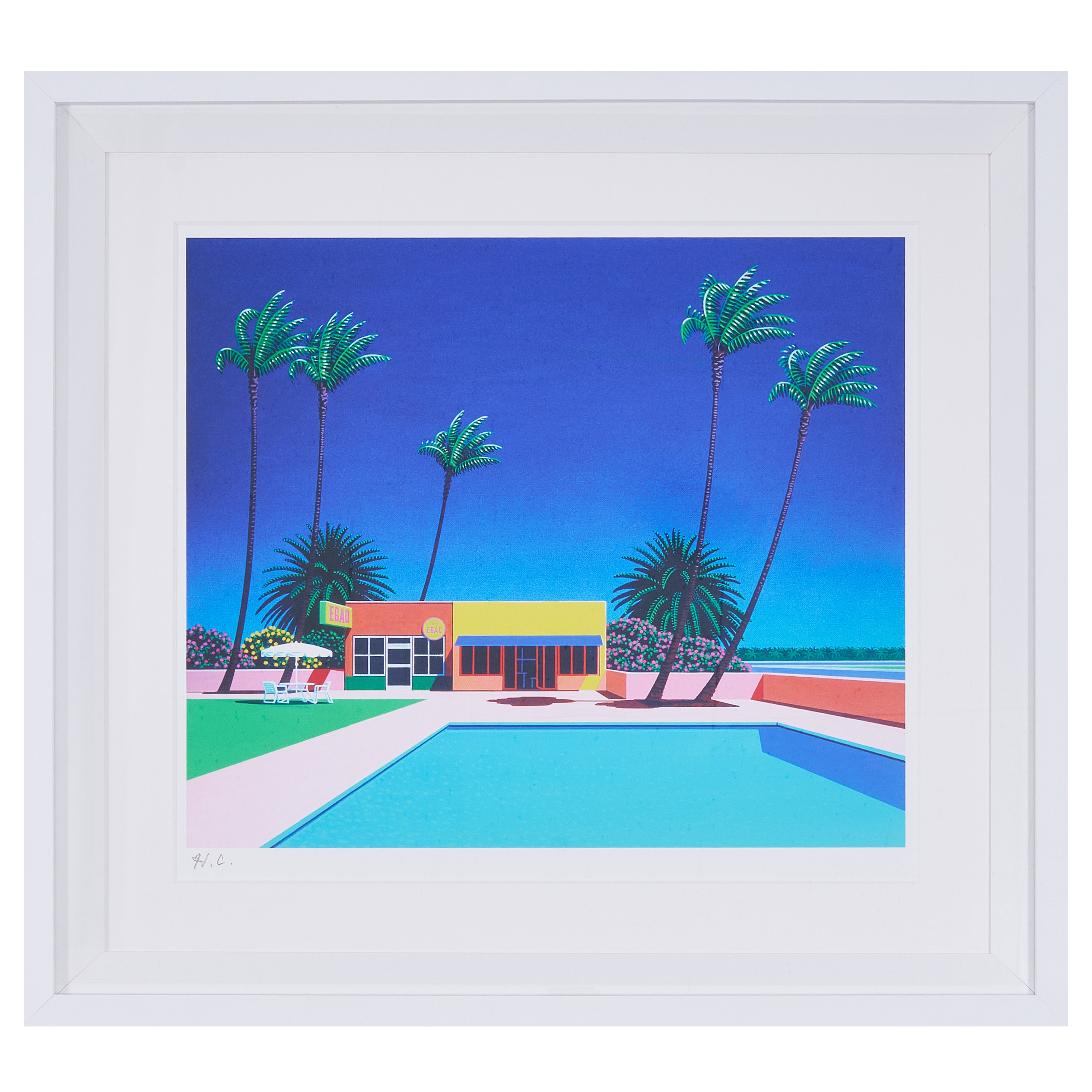 【購入特典付】City Vibes, Coastal Tides Ⅱ 版画額装品 直筆サイン入り / 永井 博 <限定エディション数:100枚>