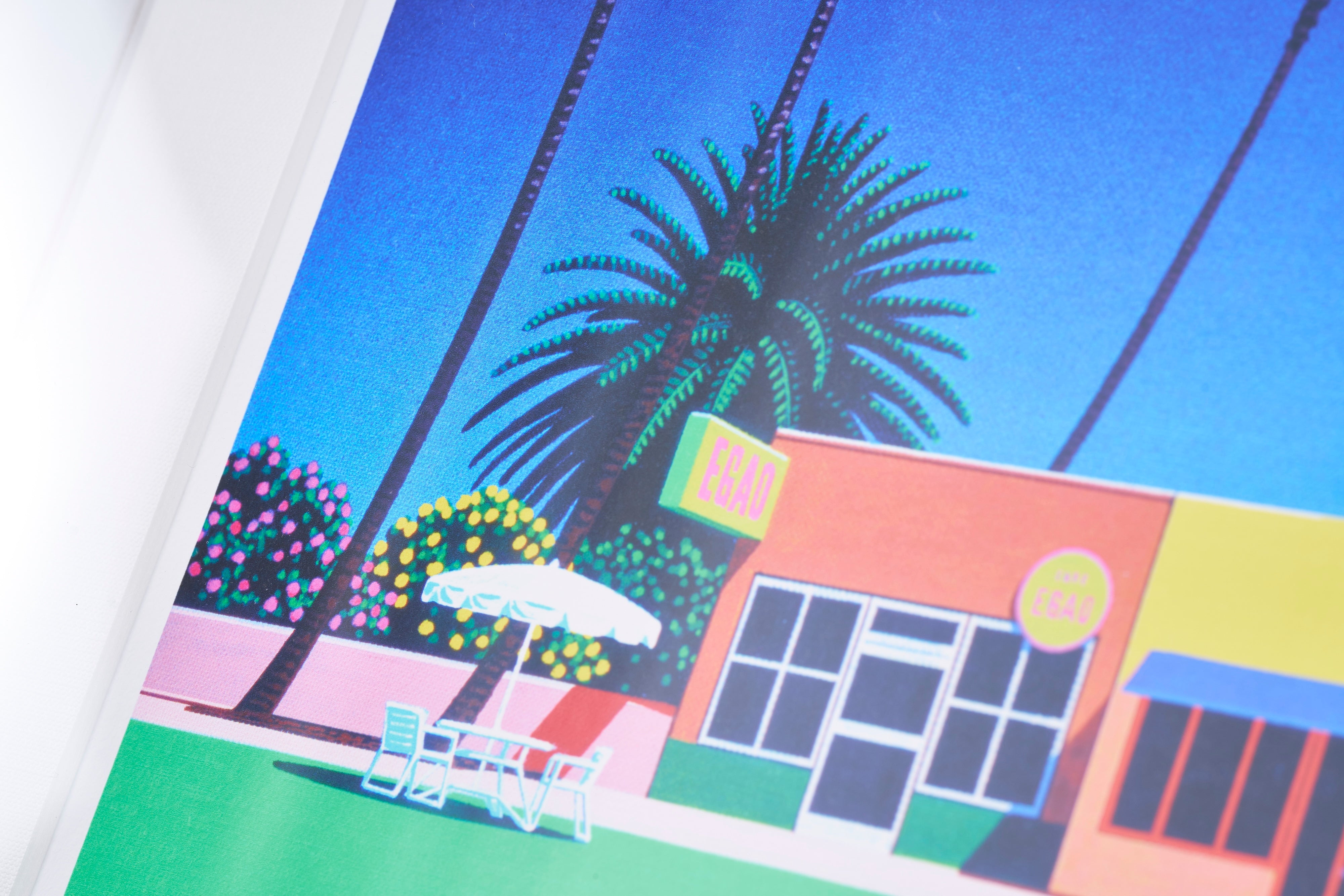 【購入特典付】City Vibes, Coastal Tides Ⅱ 版画額装品 直筆サイン入り / 永井 博 <限定エディション数:100枚>