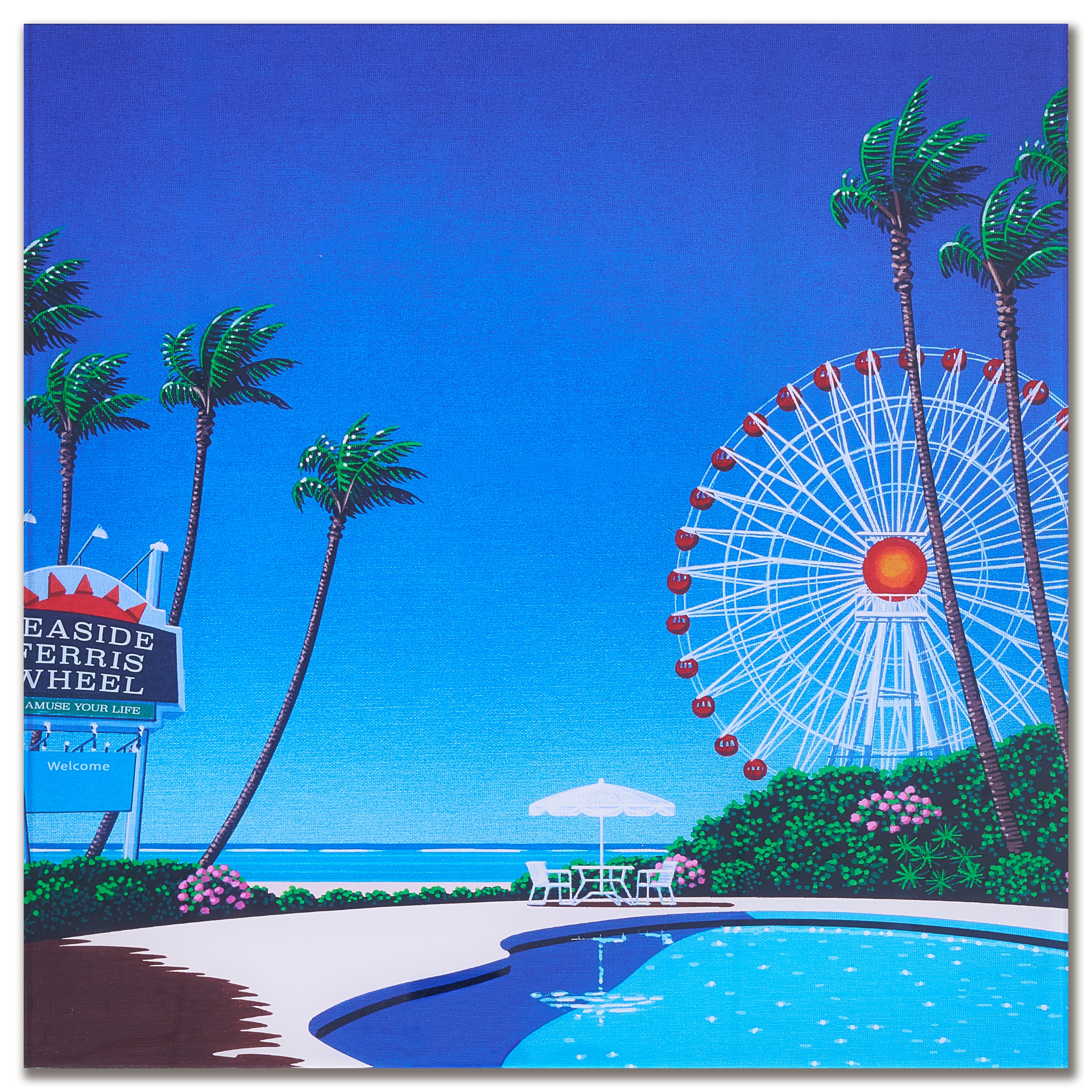 【購入特典付】Seaside Ferris wheel エアアクリルアート / 永井 博