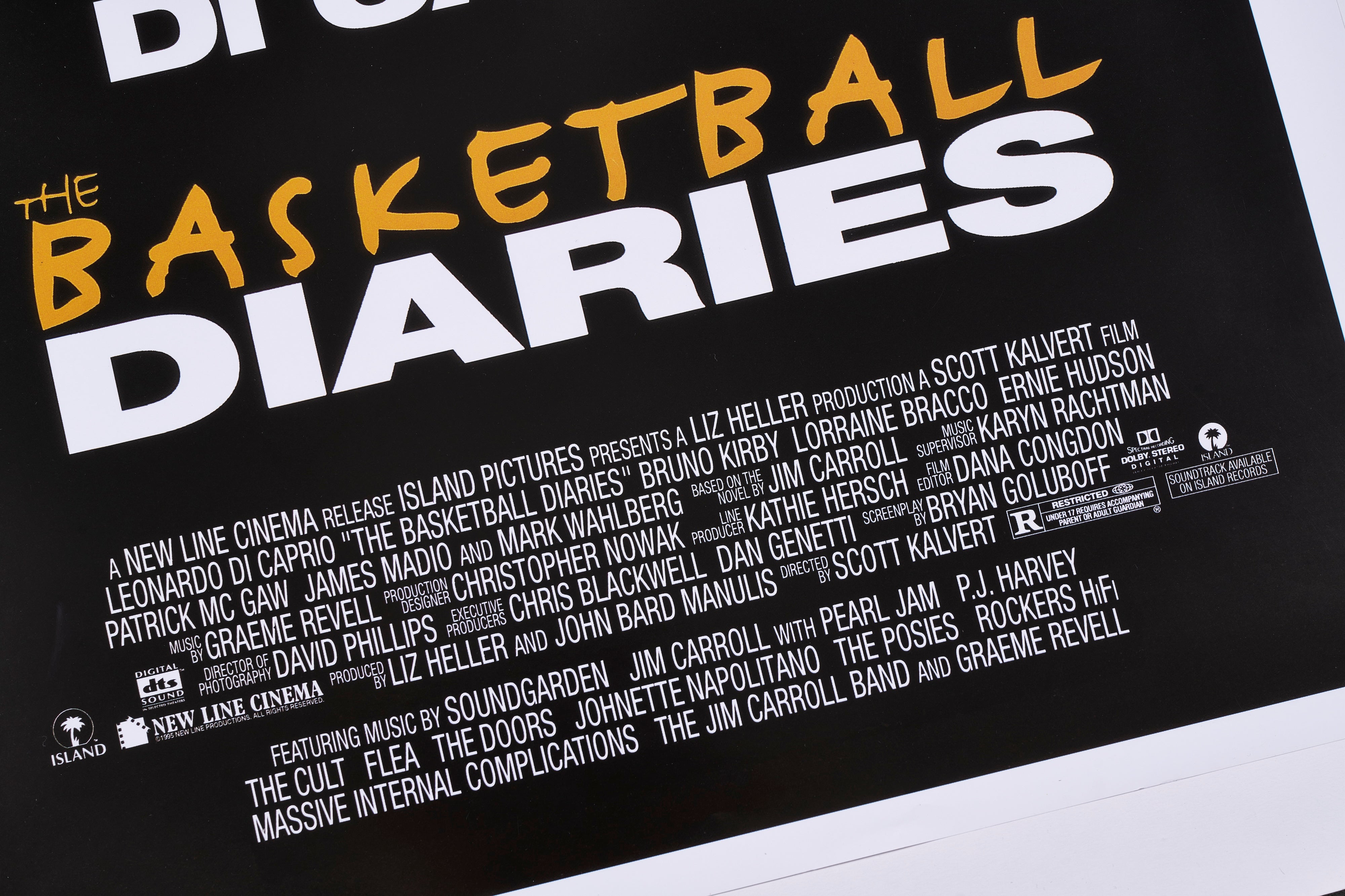 【限定2枚】THE BASKETBALL DIARIES(バスケットボール・ダイアリーズ) 1995 / 映画ポスター