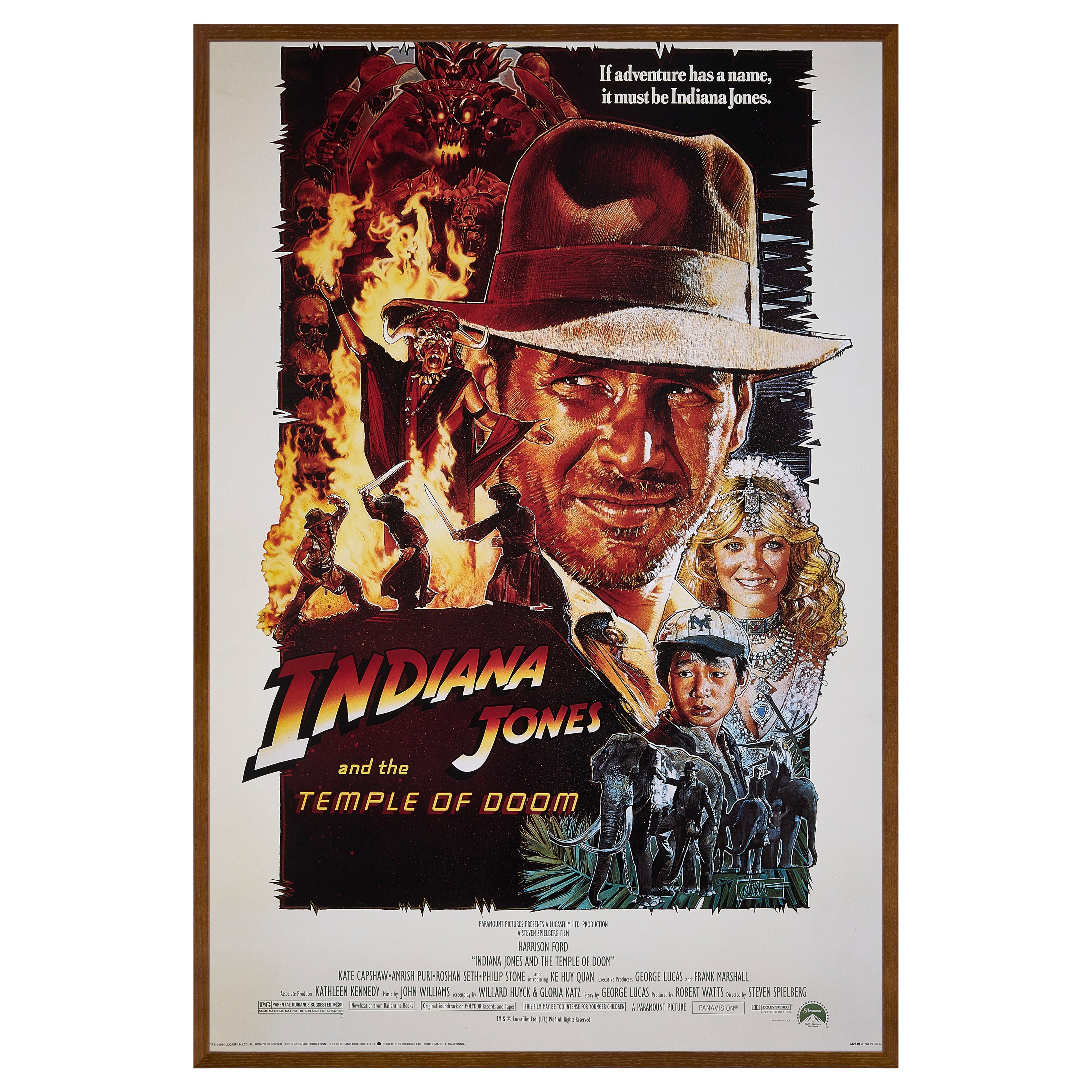 【限定5枚】INDIANA JONES and the TEMPLE OF DOOM (インディ・ジョーンズ 魔宮の伝説) 1984 / 映画ポスター