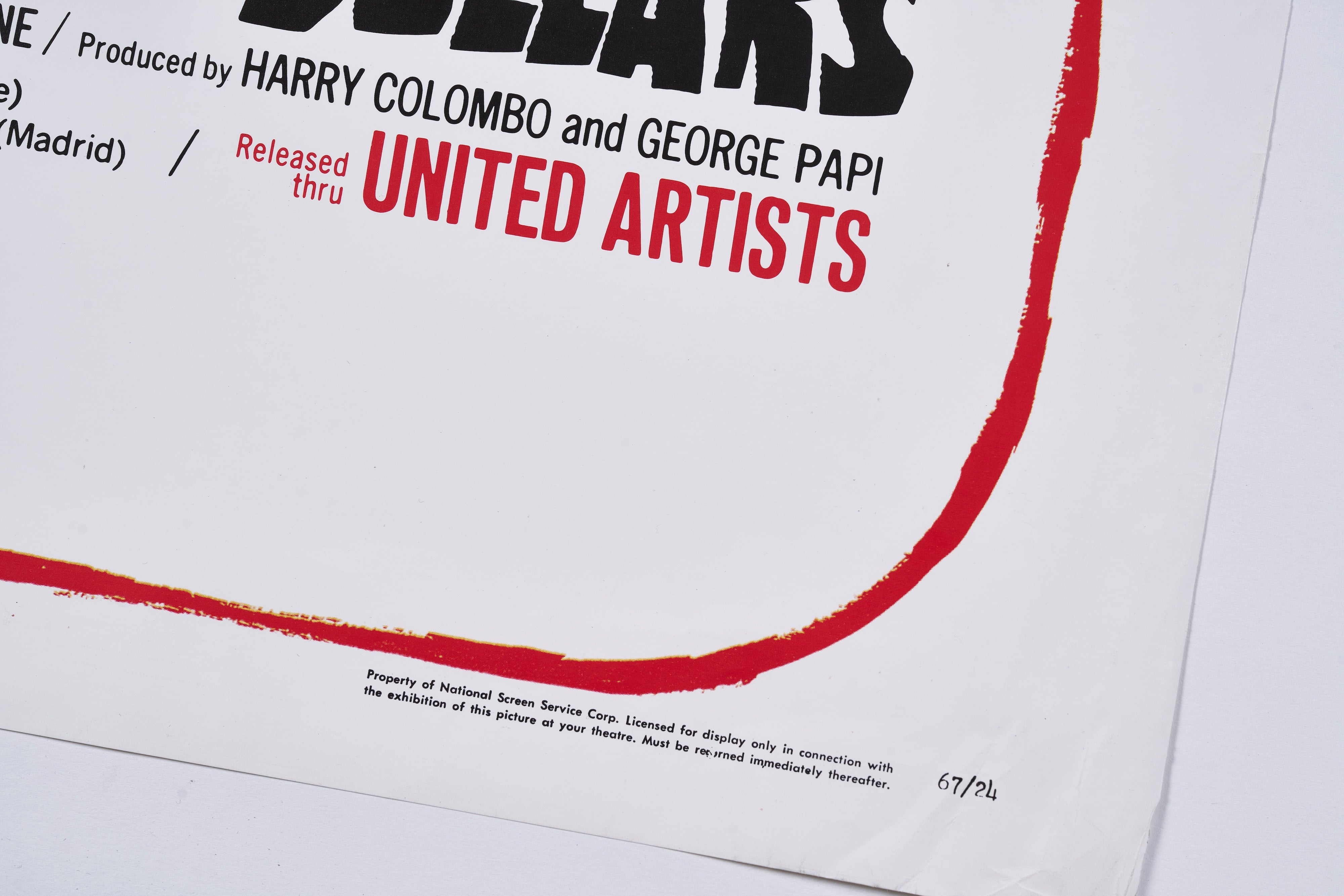 【限定5枚】A FISTFUL OF DOLLARS(荒野の用心棒) 1964 - Printed in 1990s / 映画ポスター