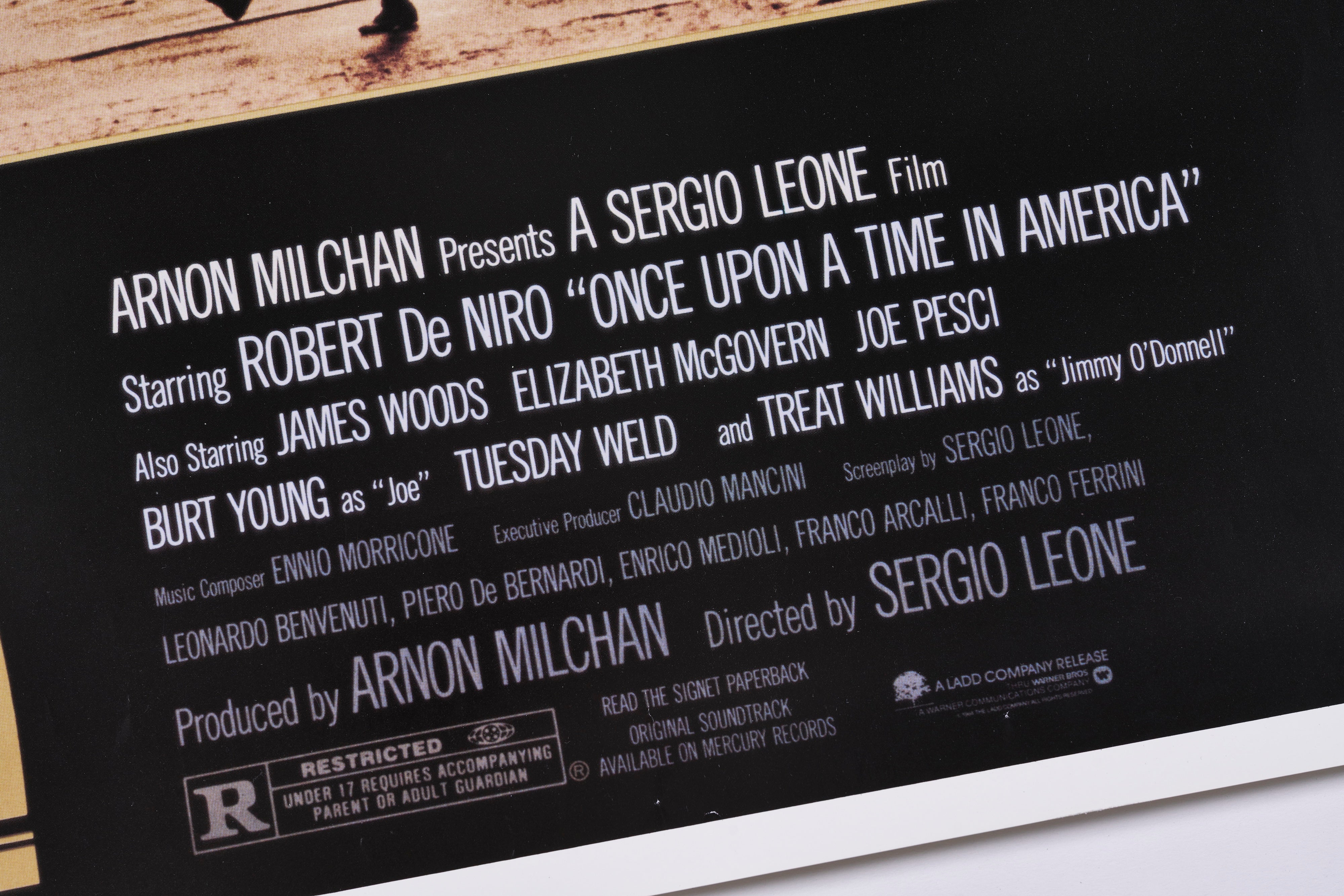 完売【限定3枚】ONCE UPON A TIME IN AMERICA(ワンス・アポン・ア・タイム・イン・アメリカ) 1984 / 映画ポスター