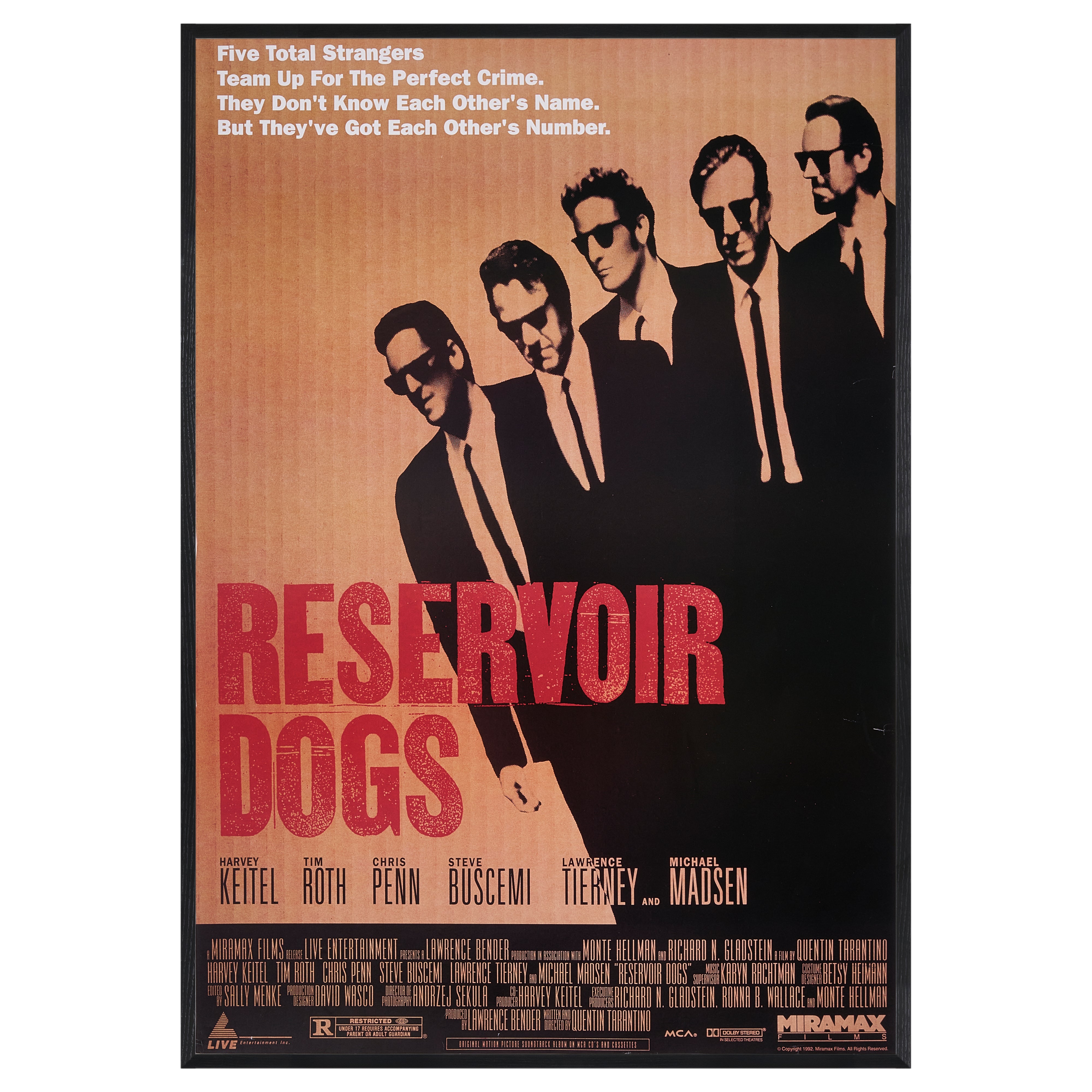 完売【限定10枚】RESERVOIR DOGS(レザボア・ドッグス)1992(Vertical)/ 映画ポスター