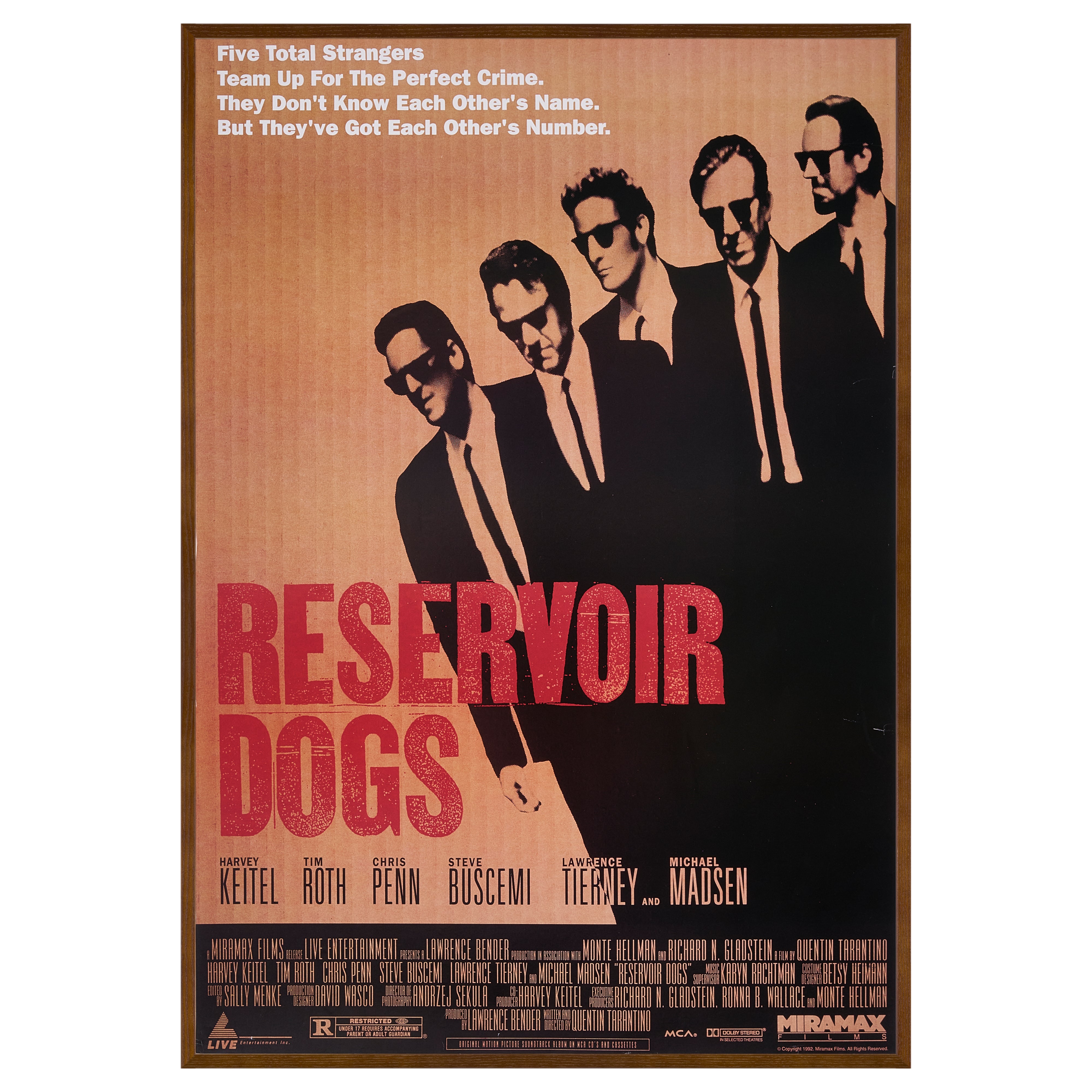 完売【限定10枚】RESERVOIR DOGS(レザボア・ドッグス)1992(Vertical)/ 映画ポスター