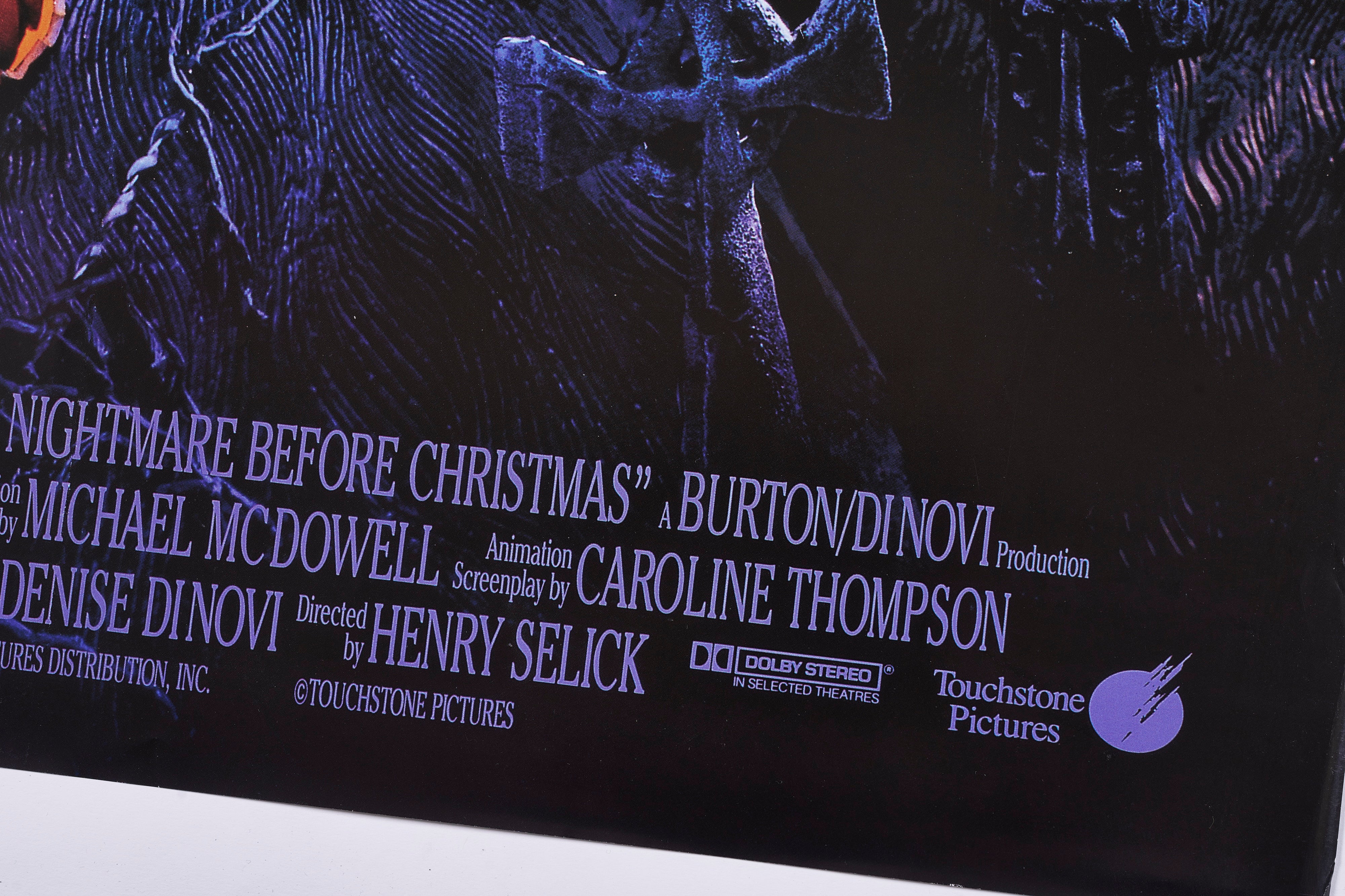 完売【限定5枚】THE NIGHTMARE BEFORE CHRISTMAS(ナイトメアー・ビフォア・クリスマス) 1993 / 映画ポスター