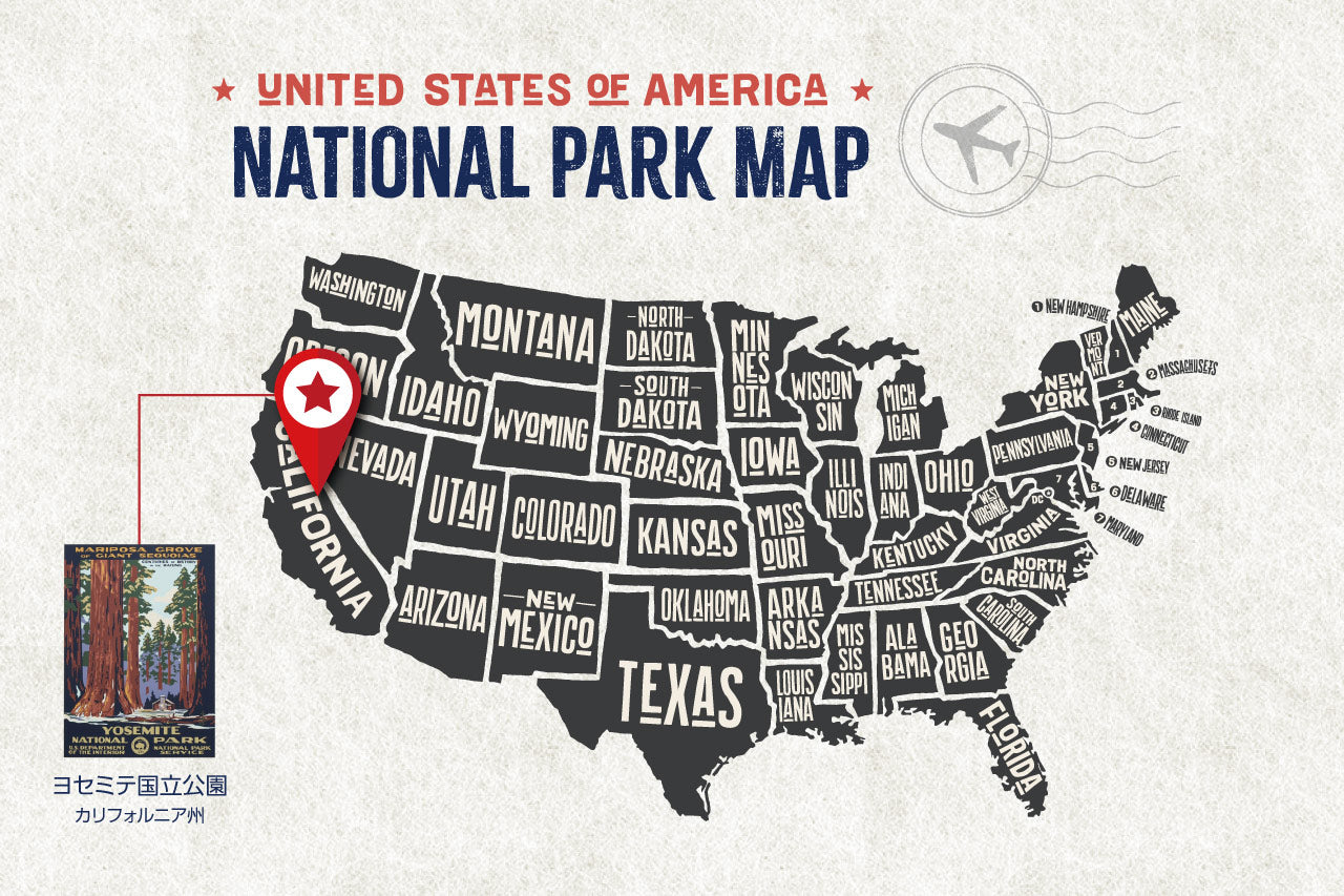 完売【限定5枚】ヨセミテ国立公園 / アメリカ国立公園ポスター