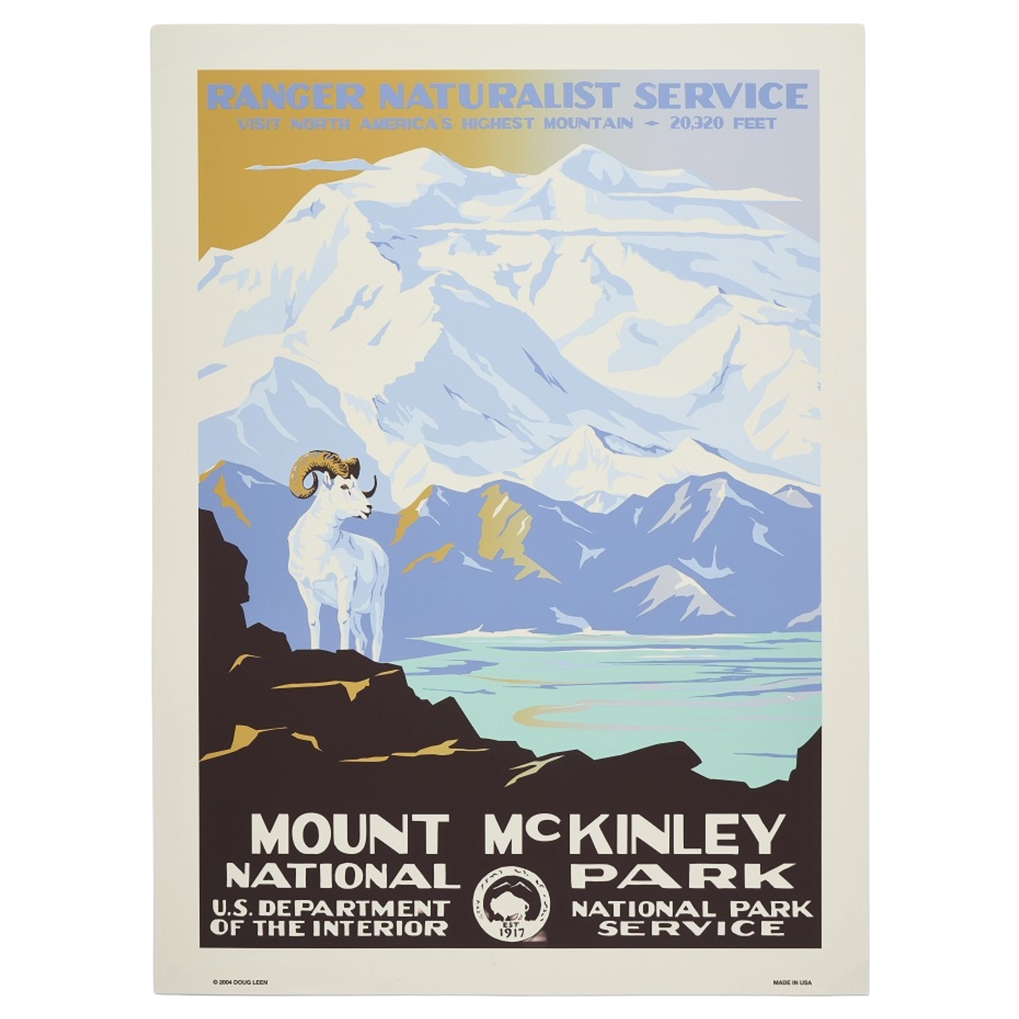 再入荷【限定3枚】デナリ国立公園 / アメリカ国立公園ポスター