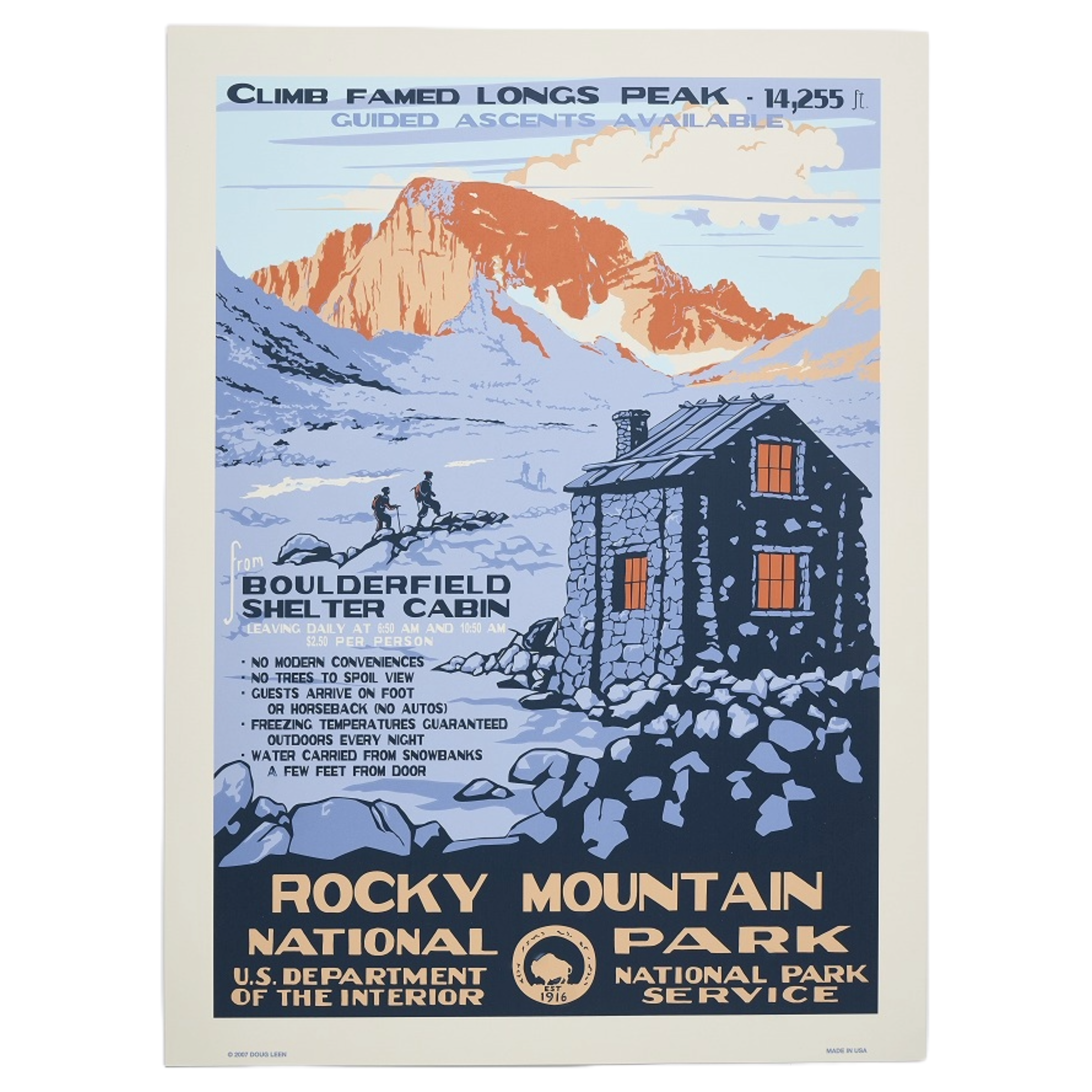 再入荷【限定2枚】ロッキーマウンテン国立公園 / アメリカ国立公園ポスター