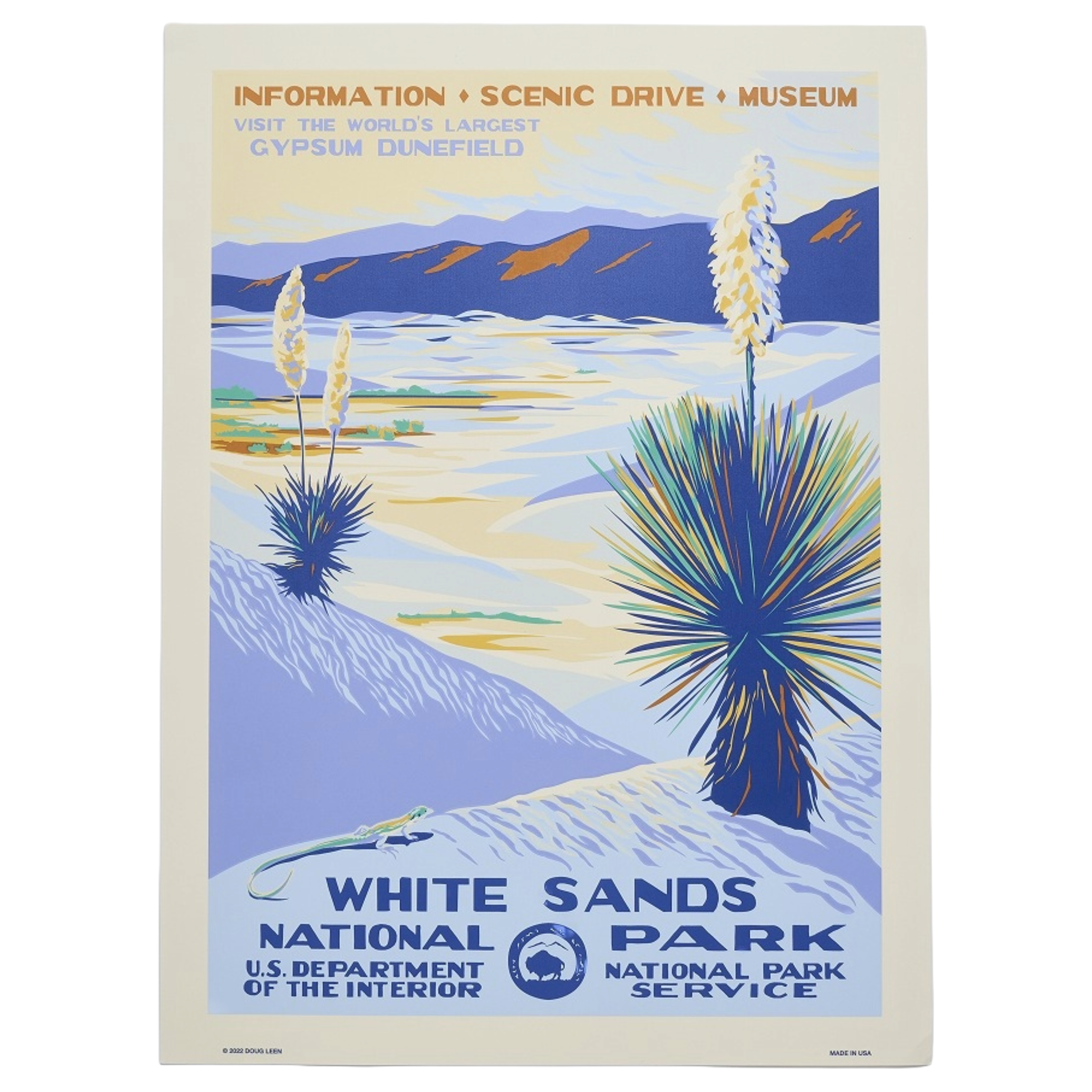 再入荷【限定5枚】ホワイトサンズ国定公園 / アメリカ国立公園ポスター