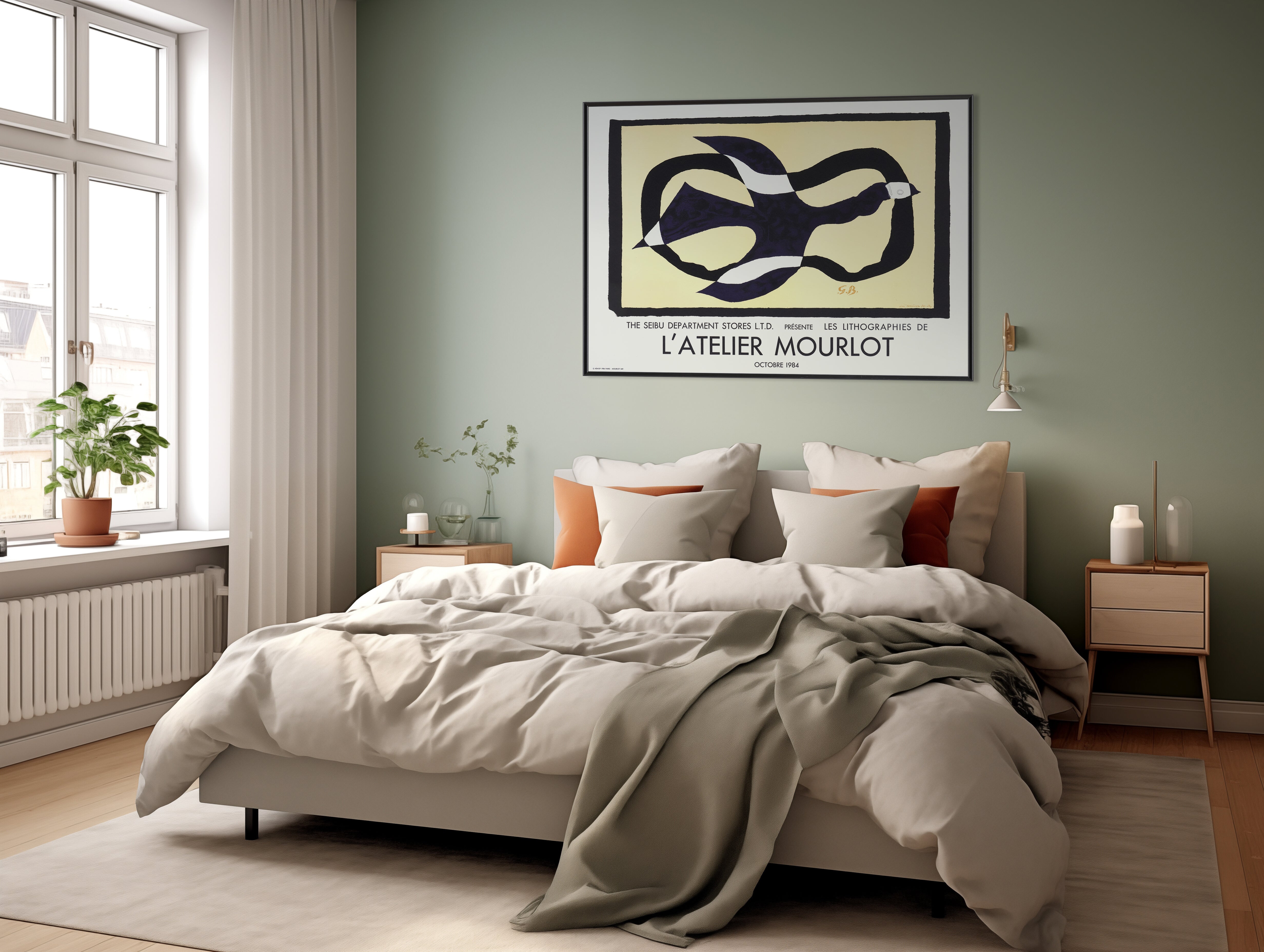 【限定10枚】Oiseau traversant un nuage 1957 - L’ATELIER MOURLOT 1984 / ジョルジュ・ブラック