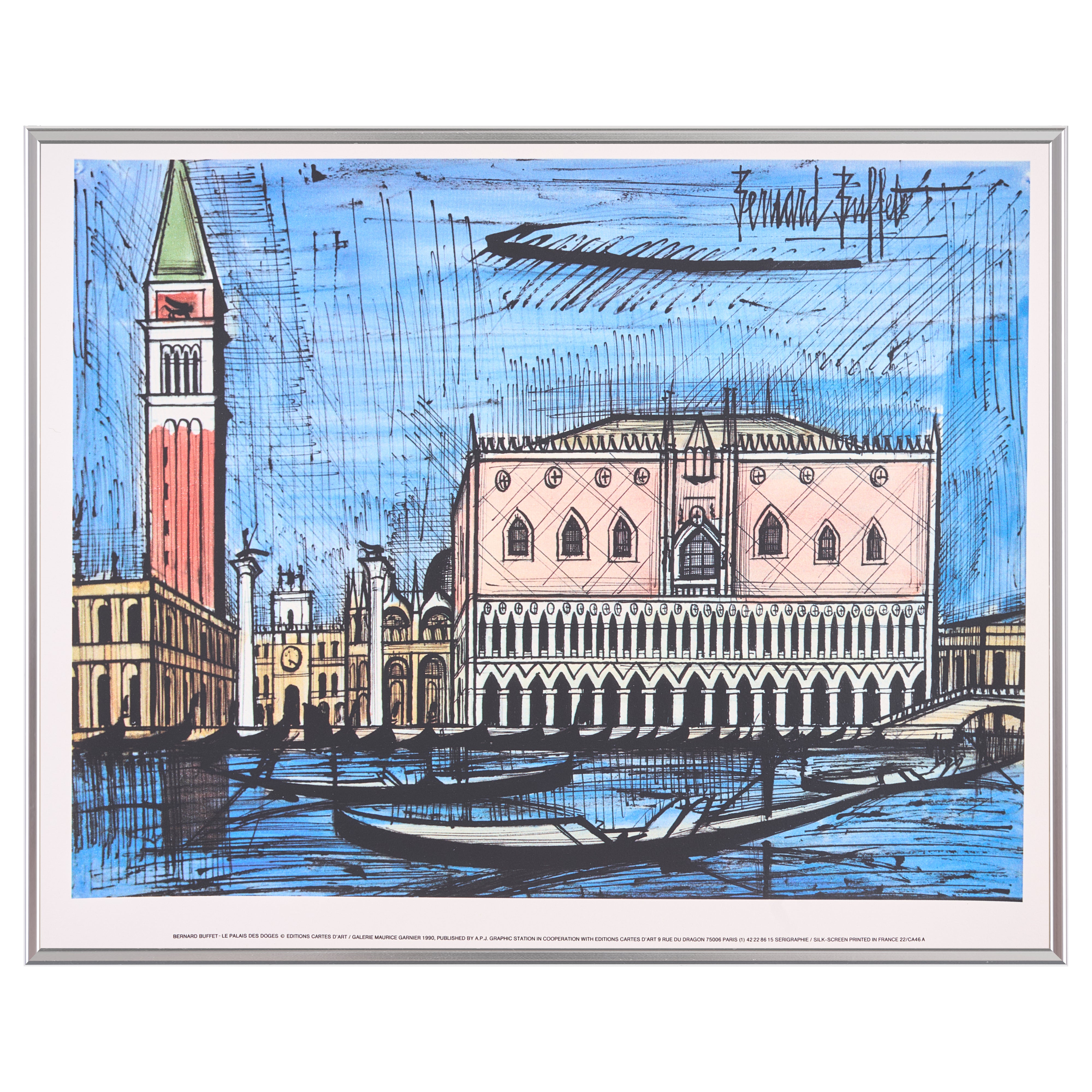 【限定30枚】Le Palais Des Doges 1986 - EDITION CARTES D’ART 1990 / ベルナール・ビュッフェ