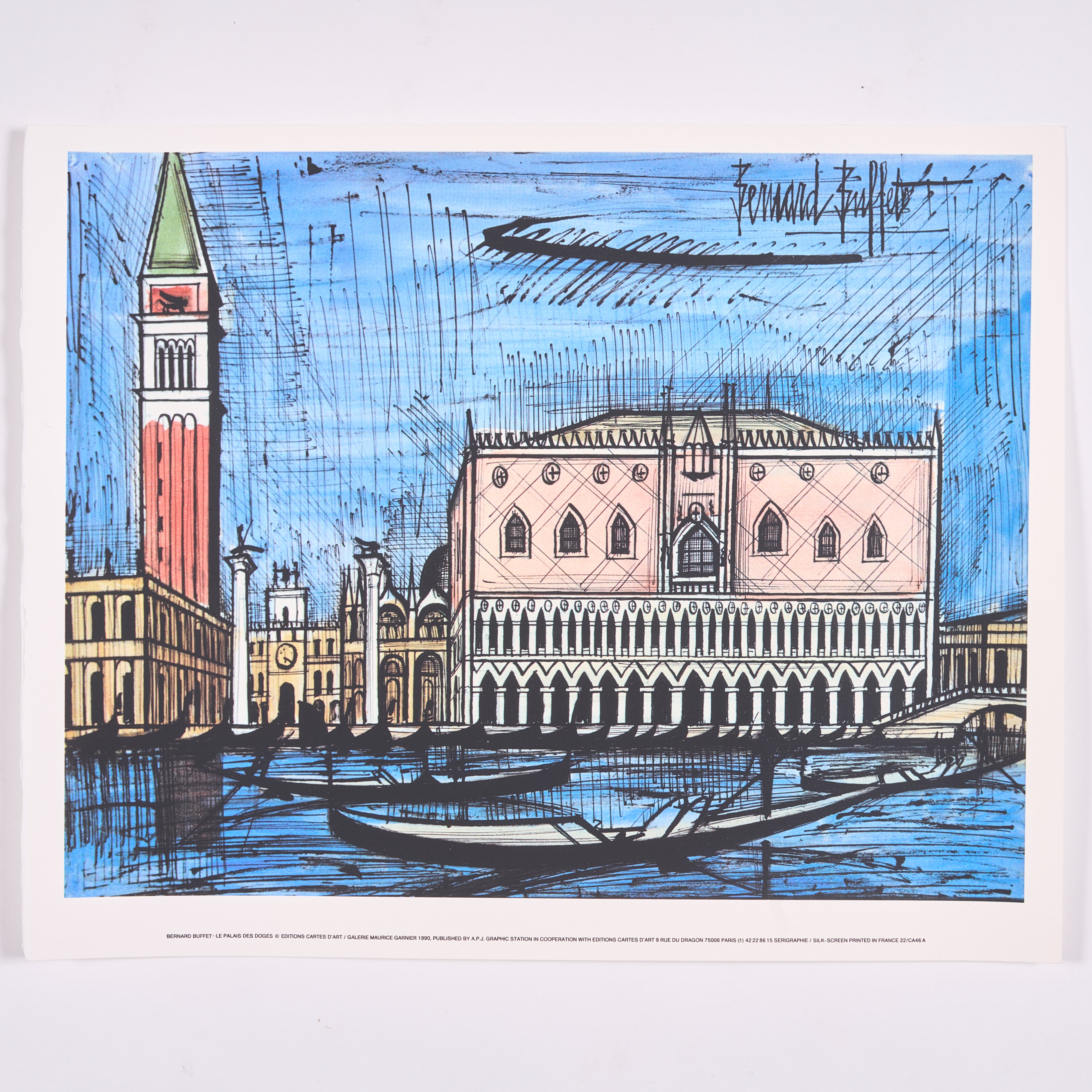 【限定30枚】Le Palais Des Doges 1986 - EDITION CARTES D’ART 1990 / ベルナール・ビュッフェ