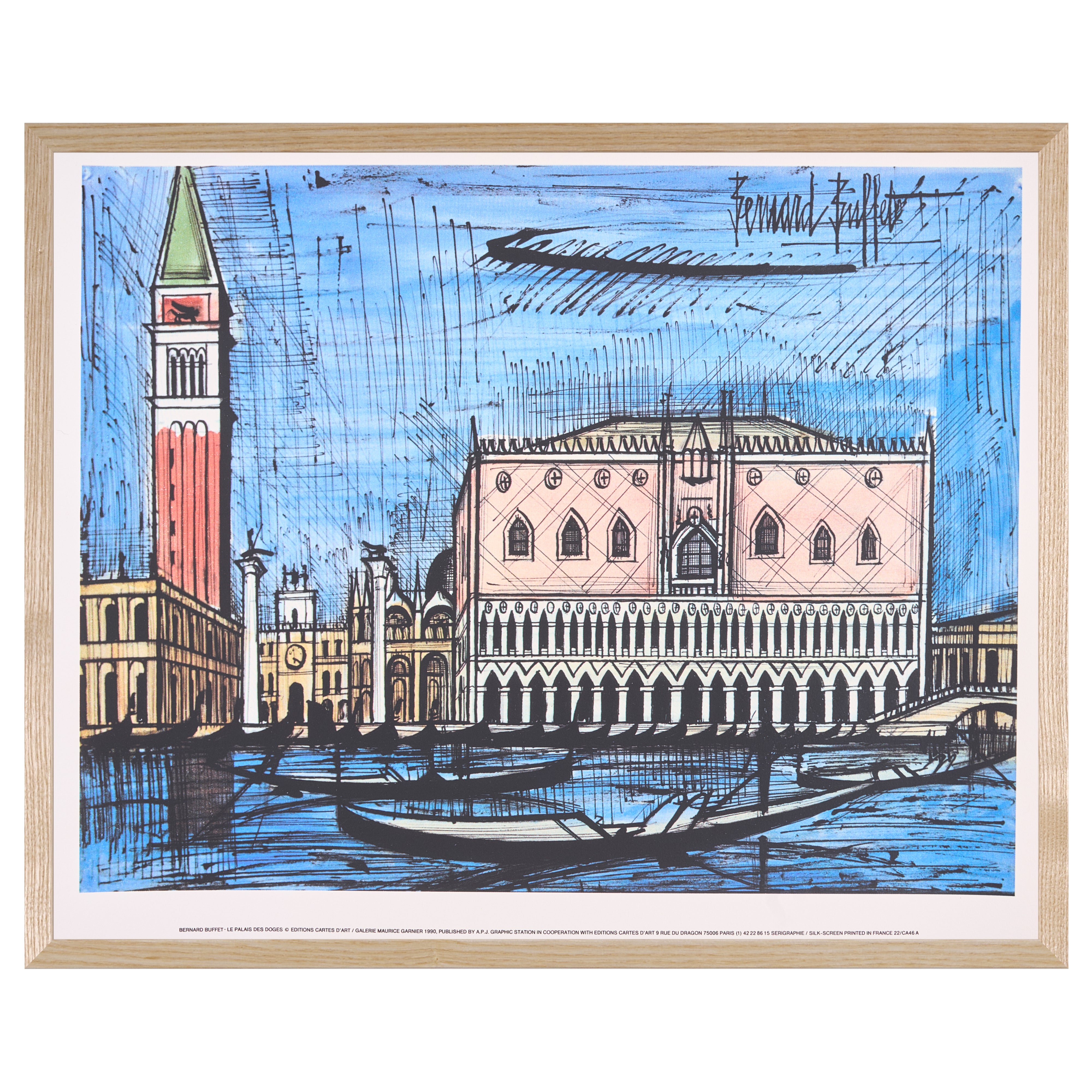 【限定30枚】Le Palais Des Doges 1986 - EDITION CARTES D’ART 1990 / ベルナール・ビュッフェ