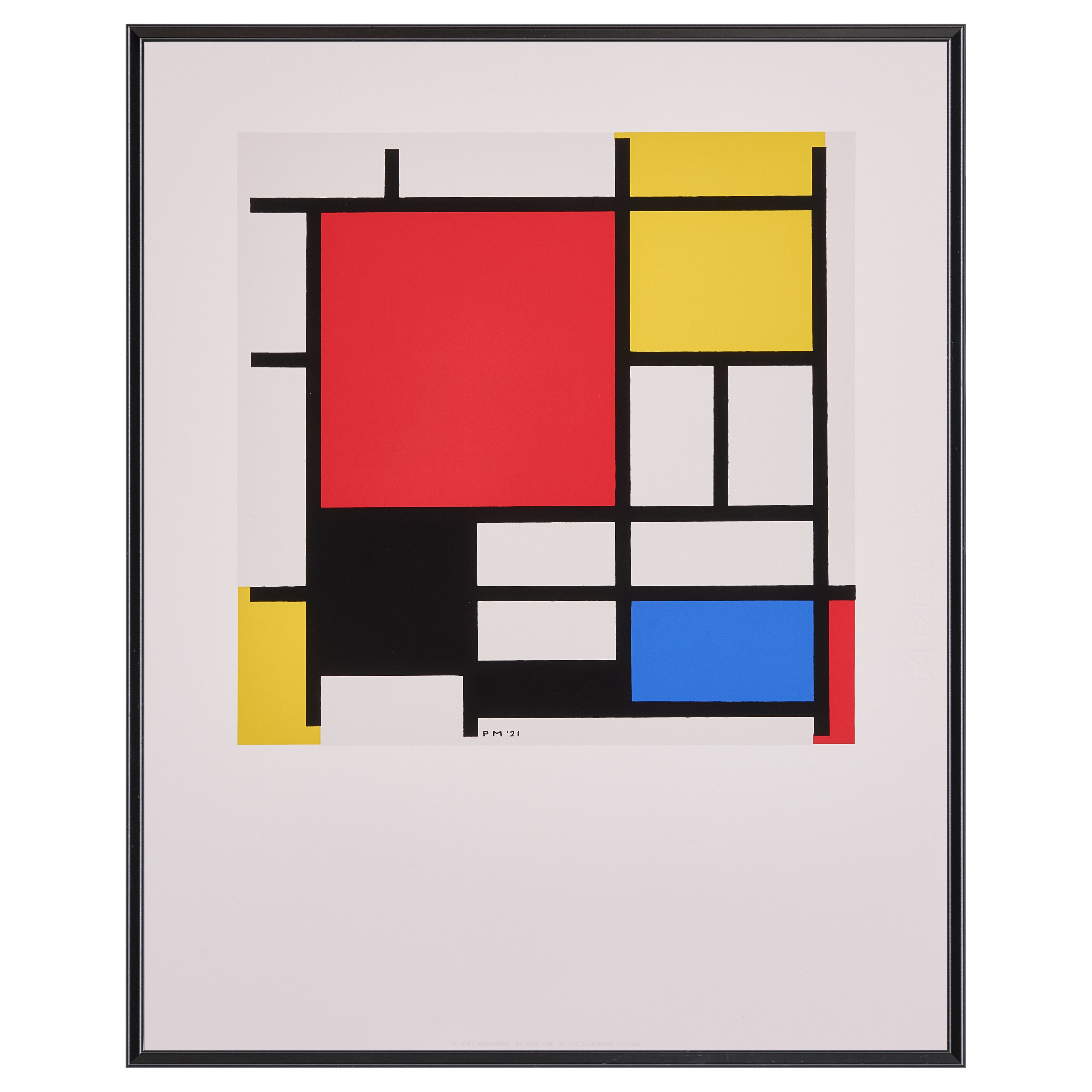 【限定30枚】Composition with Red, Yellow, Blue and Black 1921 - Printed in 1990  / ピート・モンドリアン