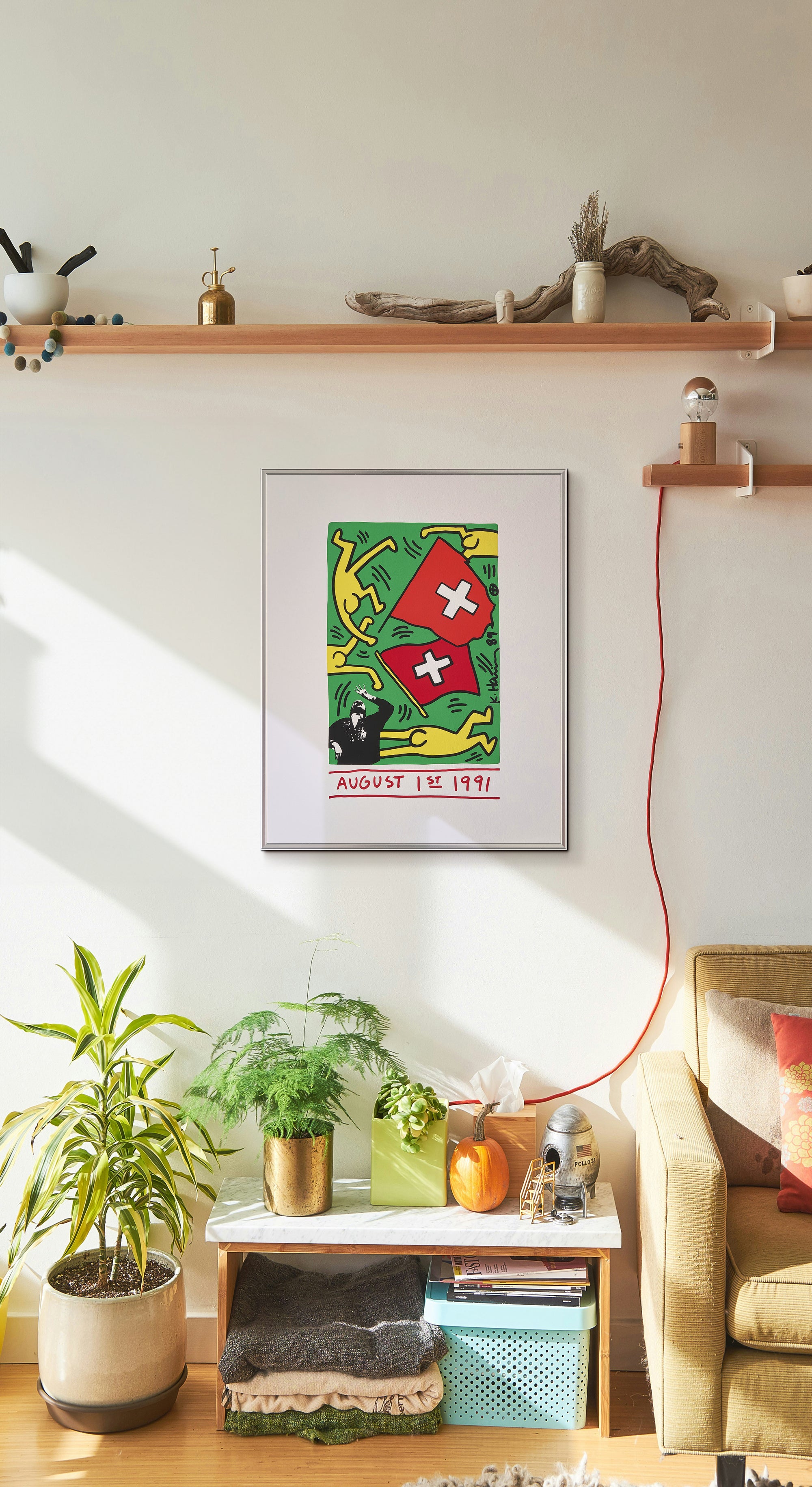 【限定10枚】AUGUST 1st 1991 (Switzerland 700 Years) 1989 - printed in 1991 / キース・へリング
