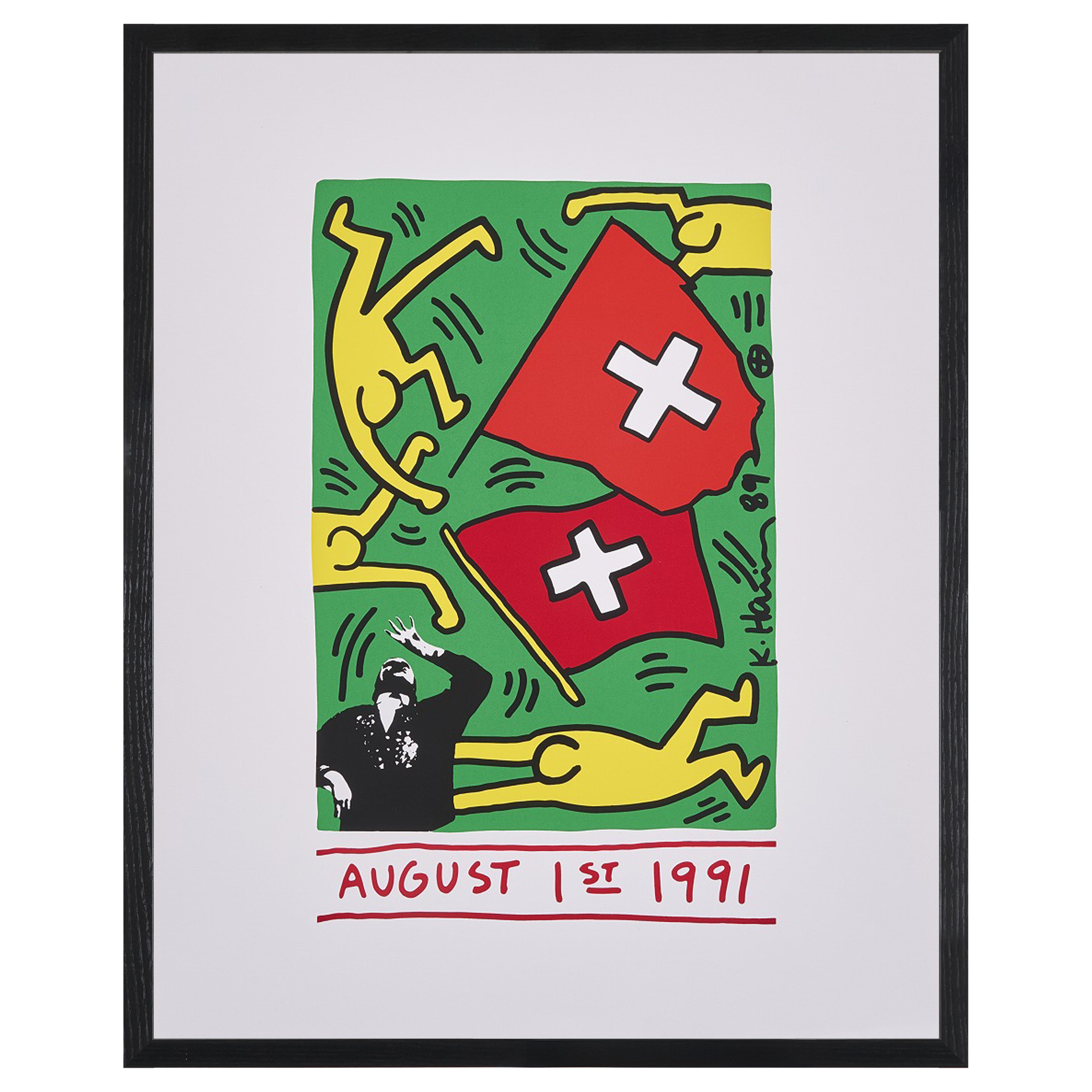 限定10枚】AUGUST 1st 1991 (Switzerland 700 Years) 1989 - printed in 1991 / キース・へ リング | POP ART BANANAS