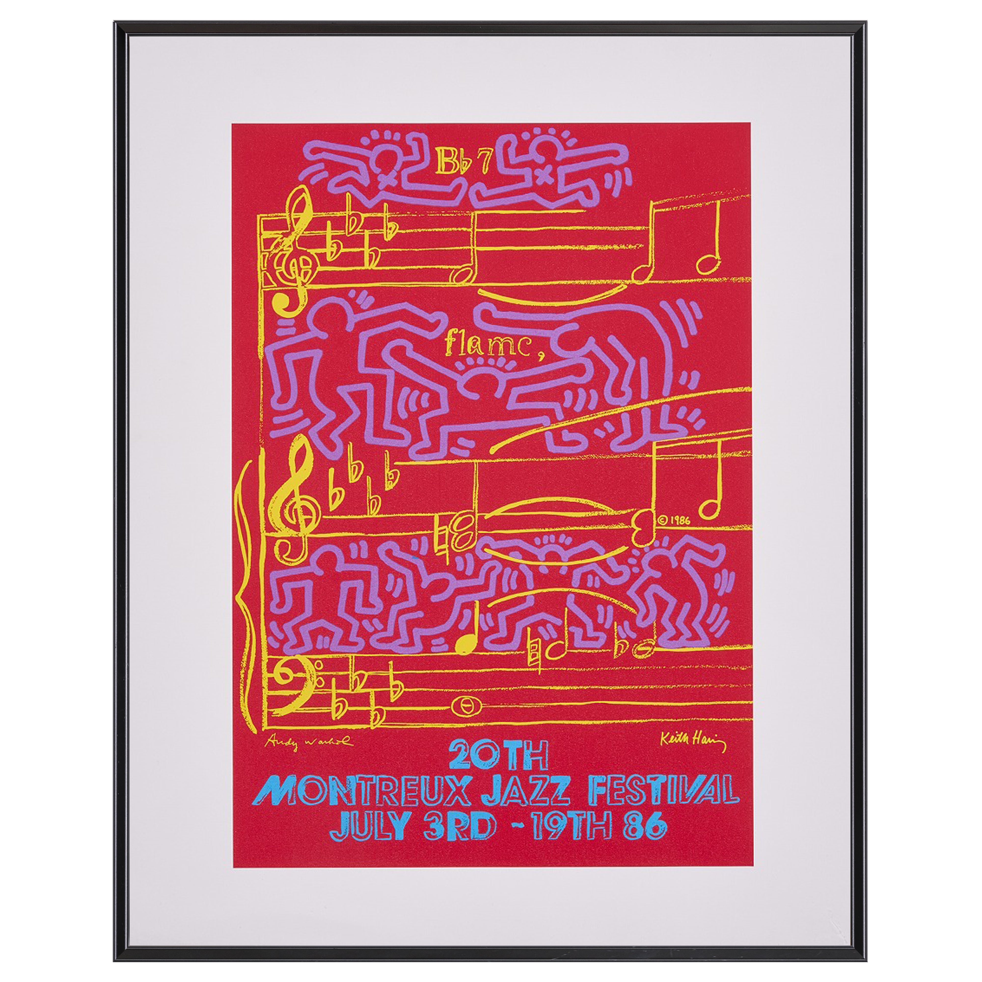 【限定10枚】MONTREUX JAZZ FESTIVAL 1986 - printed in 1990-1992 / キース・ヘリング & アンディ・ウォーホル