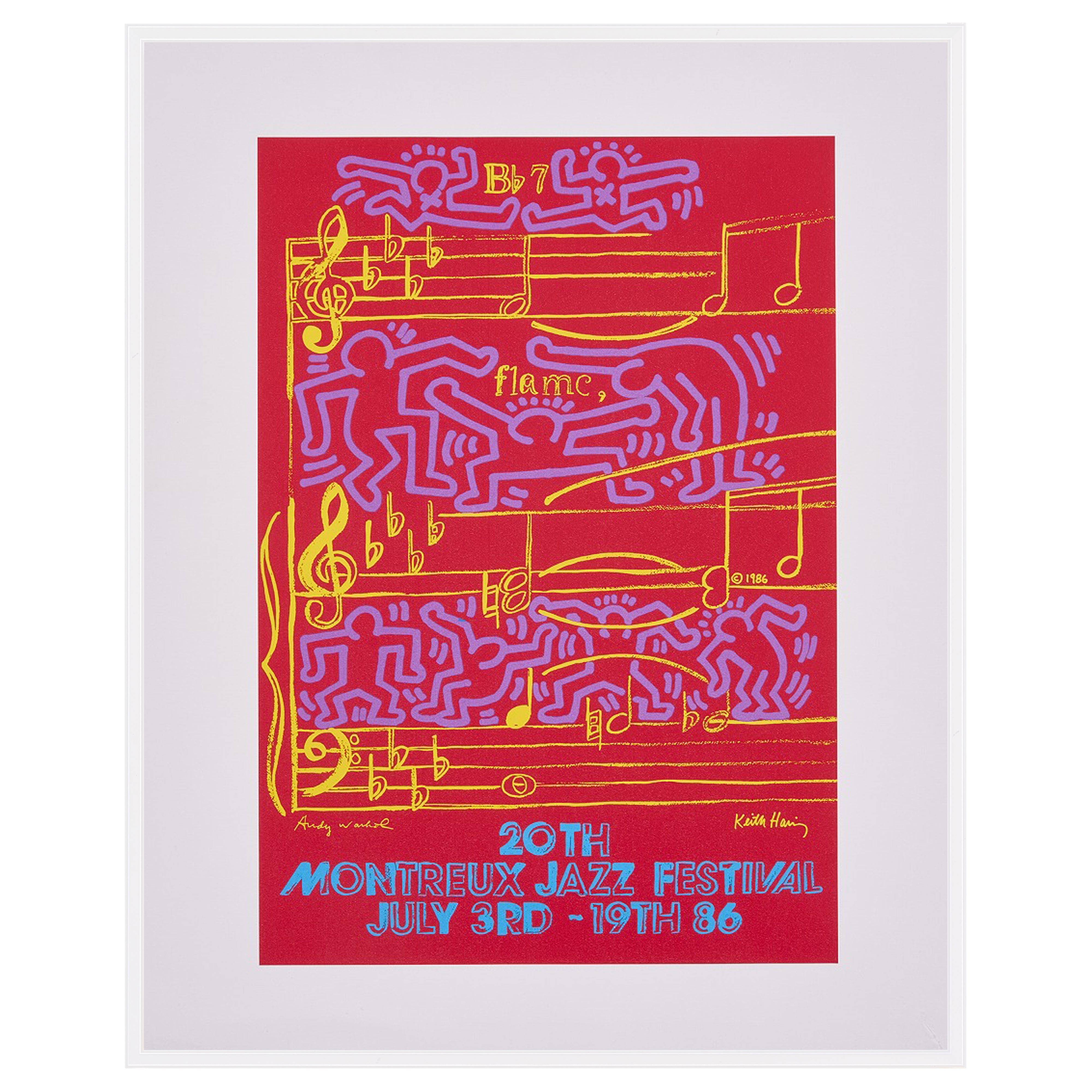 【限定10枚】MONTREUX JAZZ FESTIVAL 1986 - printed in 1990-1992 / キース・ヘリング & アンディ・ウォーホル