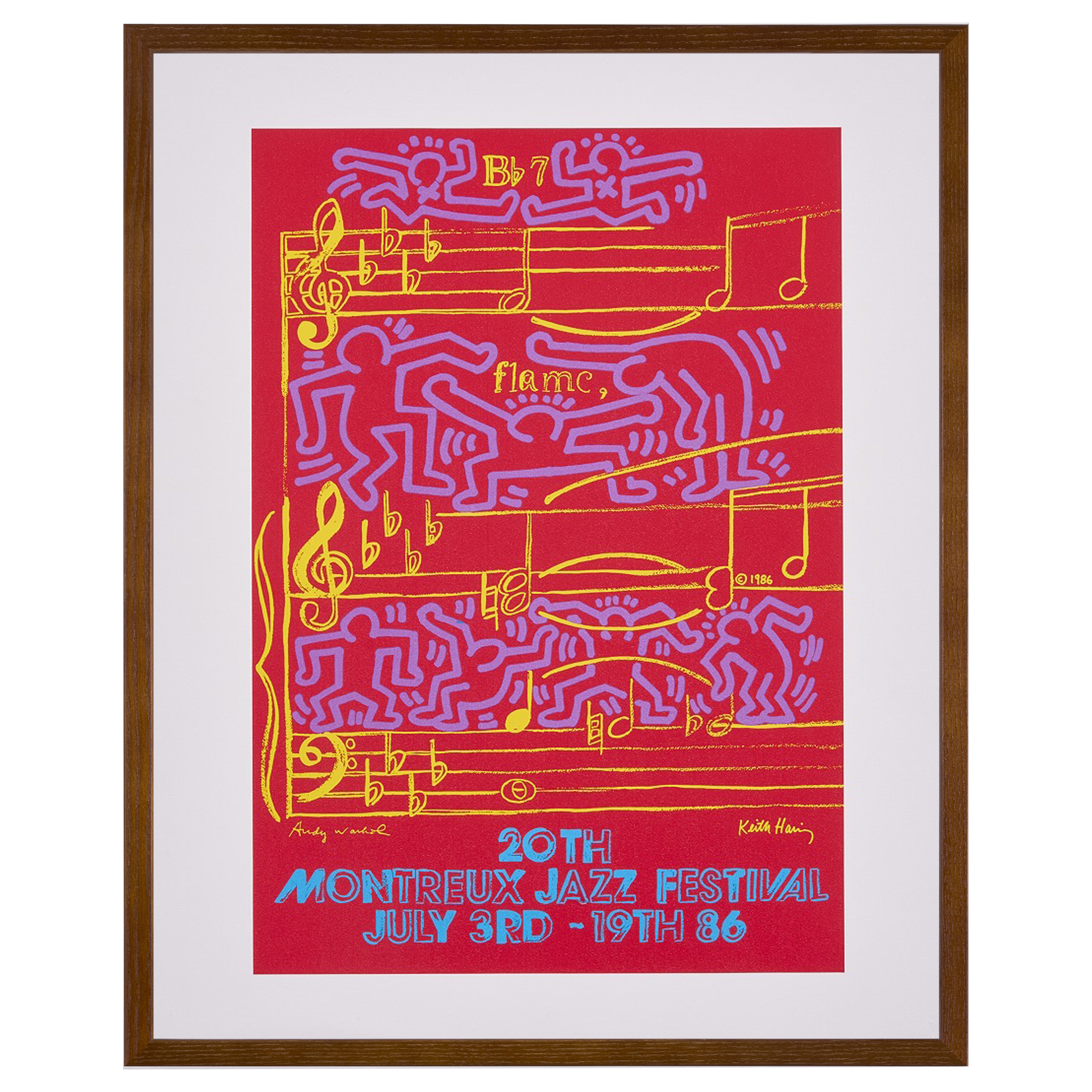 【限定10枚】MONTREUX JAZZ FESTIVAL 1986 - printed in 1990-1992 / キース・ヘリング & アンディ・ウォーホル