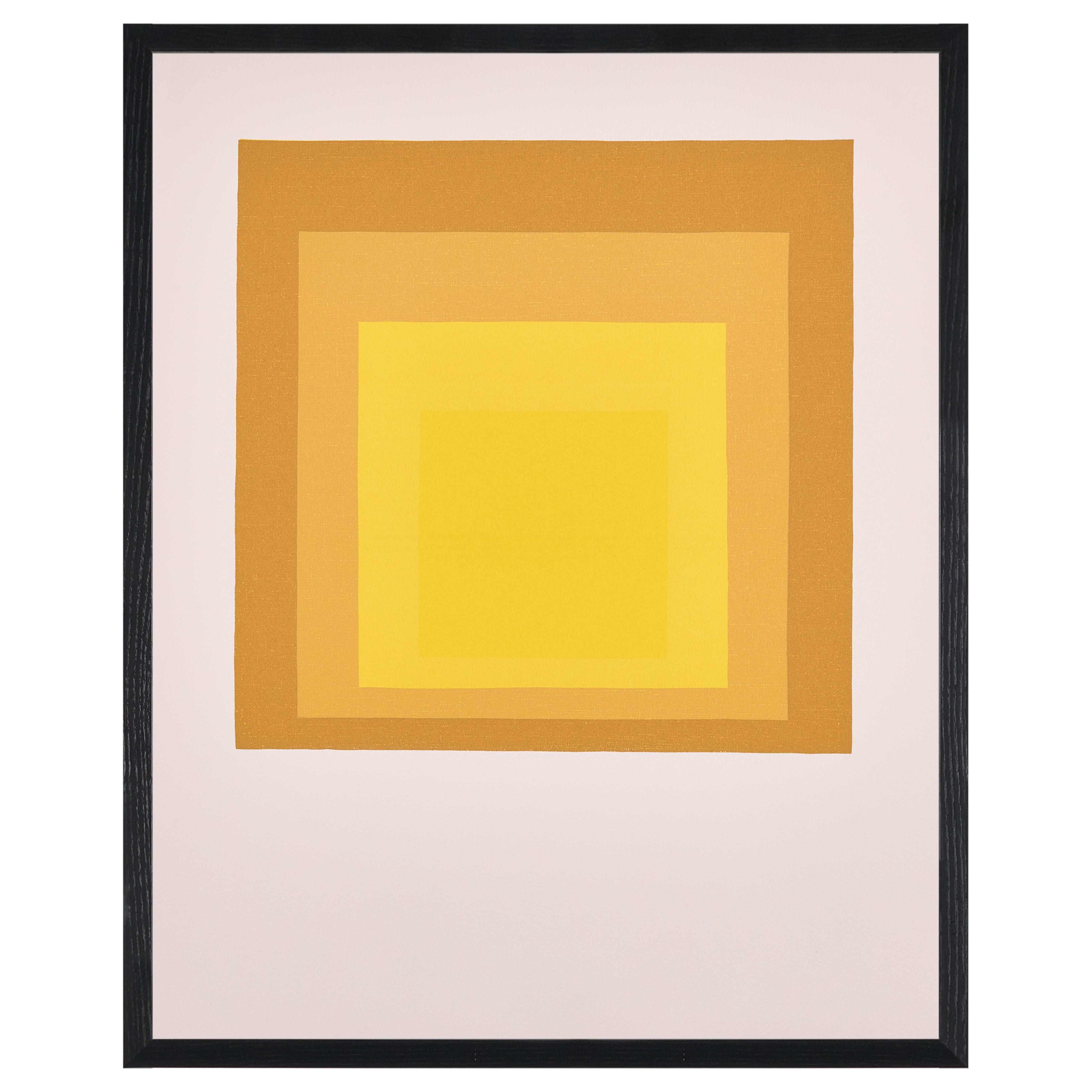 シルクスクリーン ヨゼフ・アルバース 【正方形賛歌 イエロー】 シルクスクリーン ヨゼフ・アルバース 【正方形賛歌 イエロー